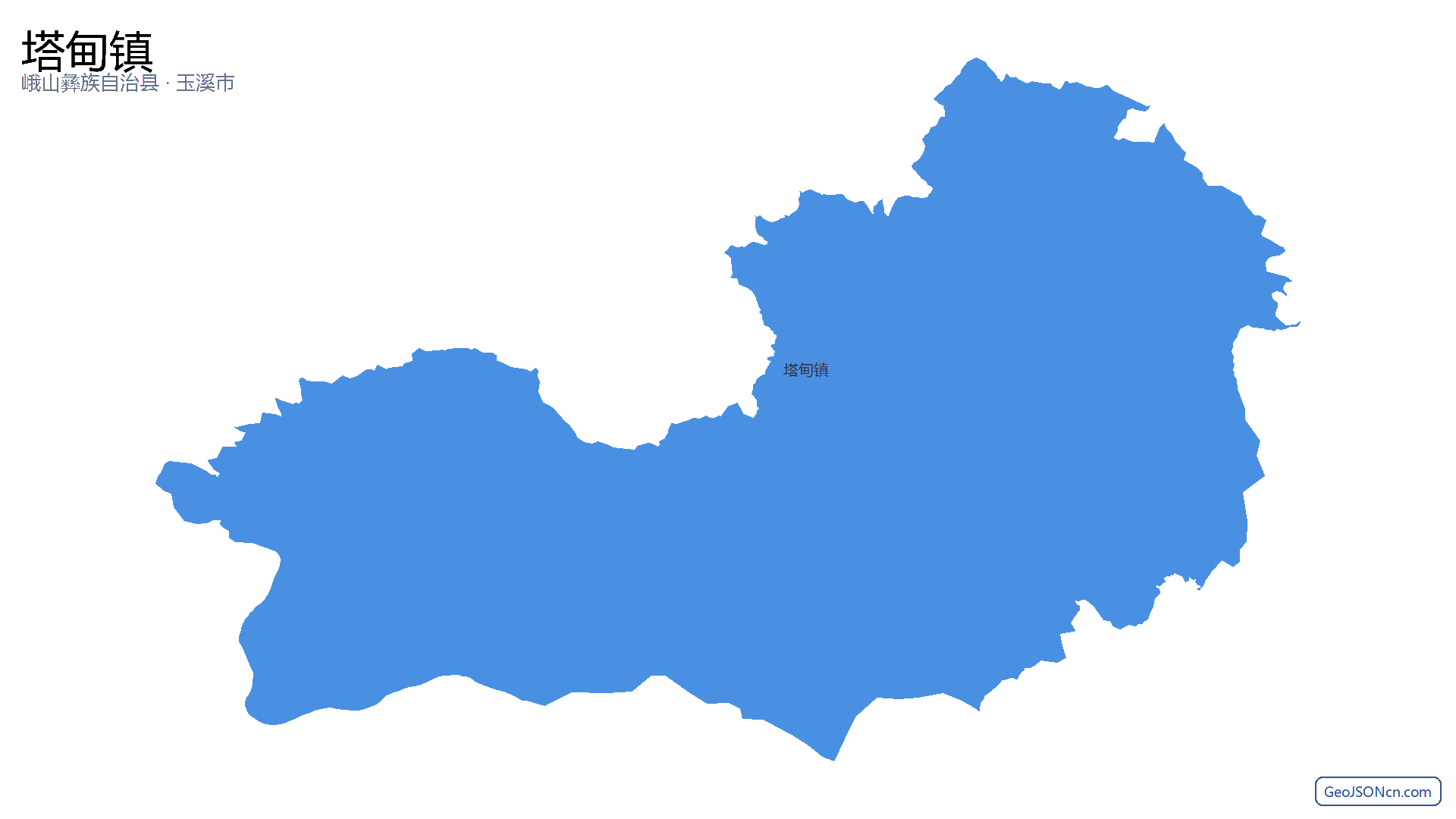 塔甸镇行政区划边界地图（峨山彝族自治县·玉溪市）,提供GeoJSON、SHP矢量边界数据下载及高清地图大图(PNG/JPG) - GeoJSONcn.com