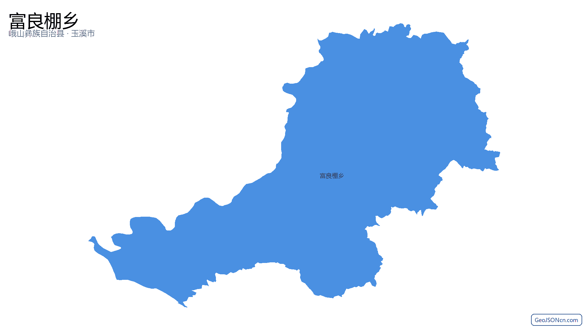 富良棚乡行政区划边界地图（峨山彝族自治县·玉溪市）,提供GeoJSON、SHP矢量边界数据下载及高清地图大图(PNG/JPG) - GeoJSONcn.com