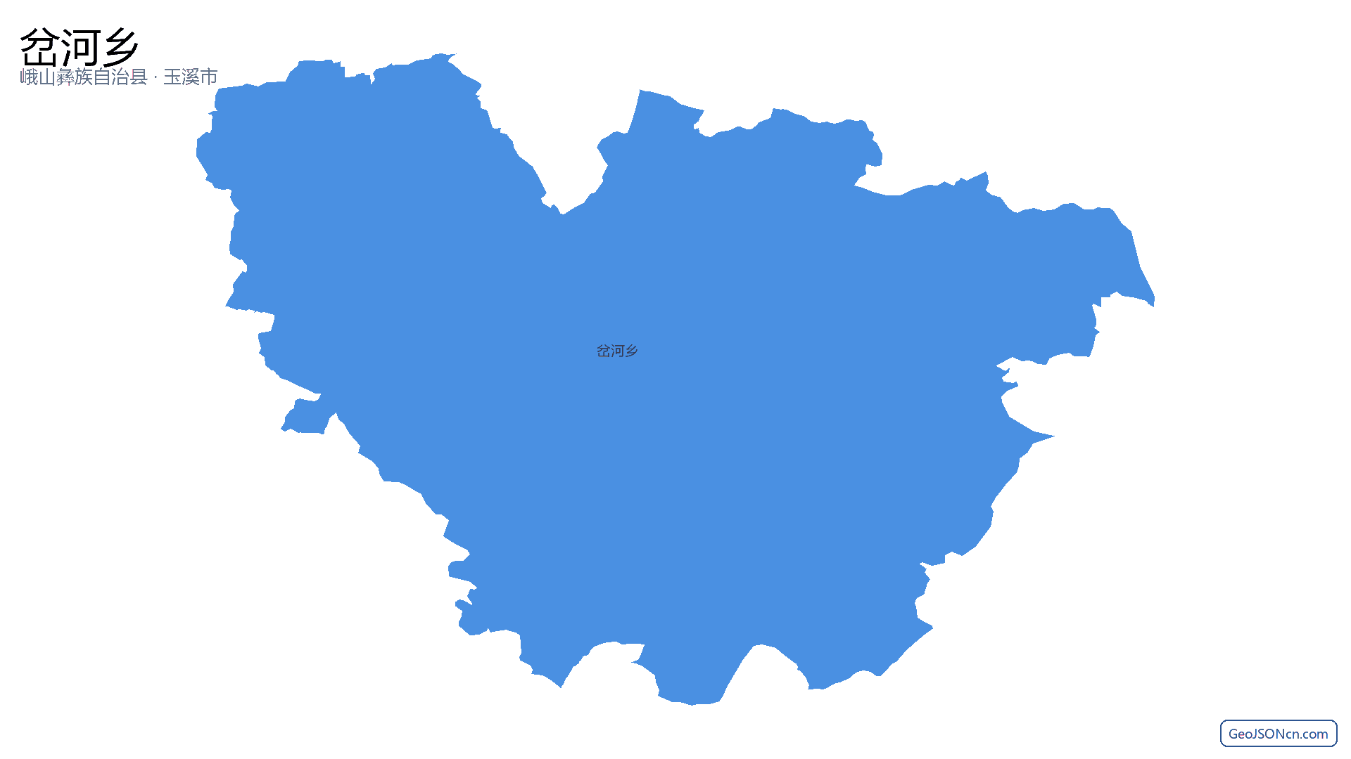 岔河乡行政区划边界地图(峨山彝族自治县·玉溪市),提供GeoJSON、SHP矢量边界数据下载及高清地图大图(PNG/JPG) - GeoJSONcn.com