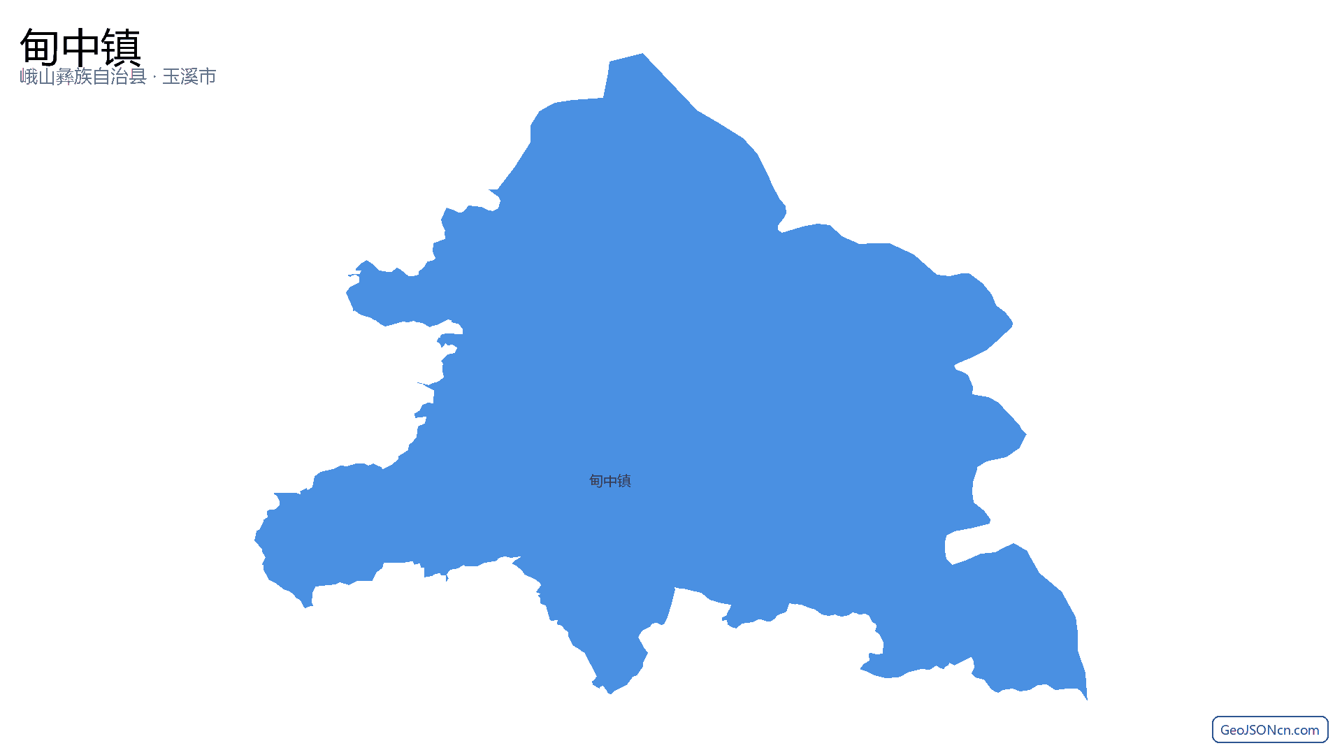 甸中镇行政区划边界地图（峨山彝族自治县·玉溪市）,提供GeoJSON、SHP矢量边界数据下载及高清地图大图(PNG/JPG) - GeoJSONcn.com