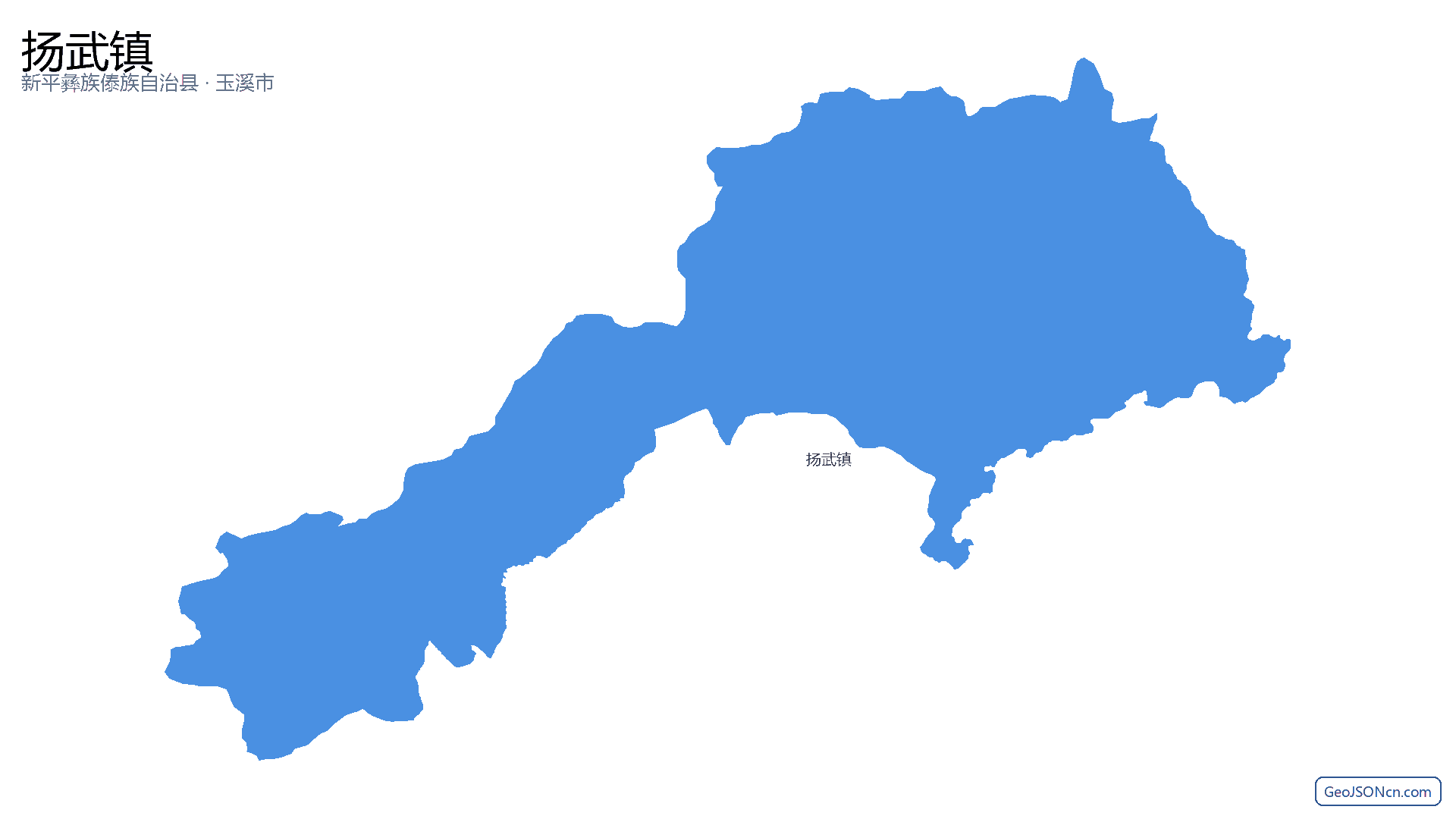 扬武镇行政区划边界地图(新平彝族傣族自治县·玉溪市),提供GeoJSON、SHP矢量边界数据下载及高清地图大图(PNG/JPG) - GeoJSONcn.com