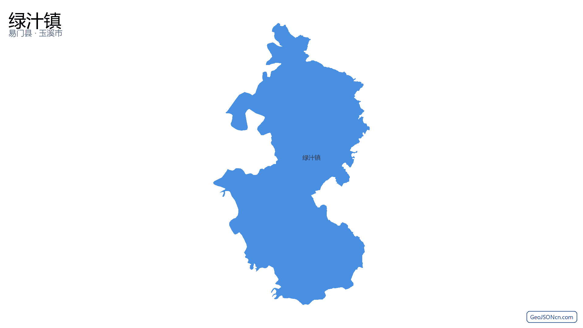绿汁镇行政区划边界地图(易门县·玉溪市),提供GeoJSON、SHP矢量边界数据下载及高清地图大图(PNG/JPG) - GeoJSONcn.com