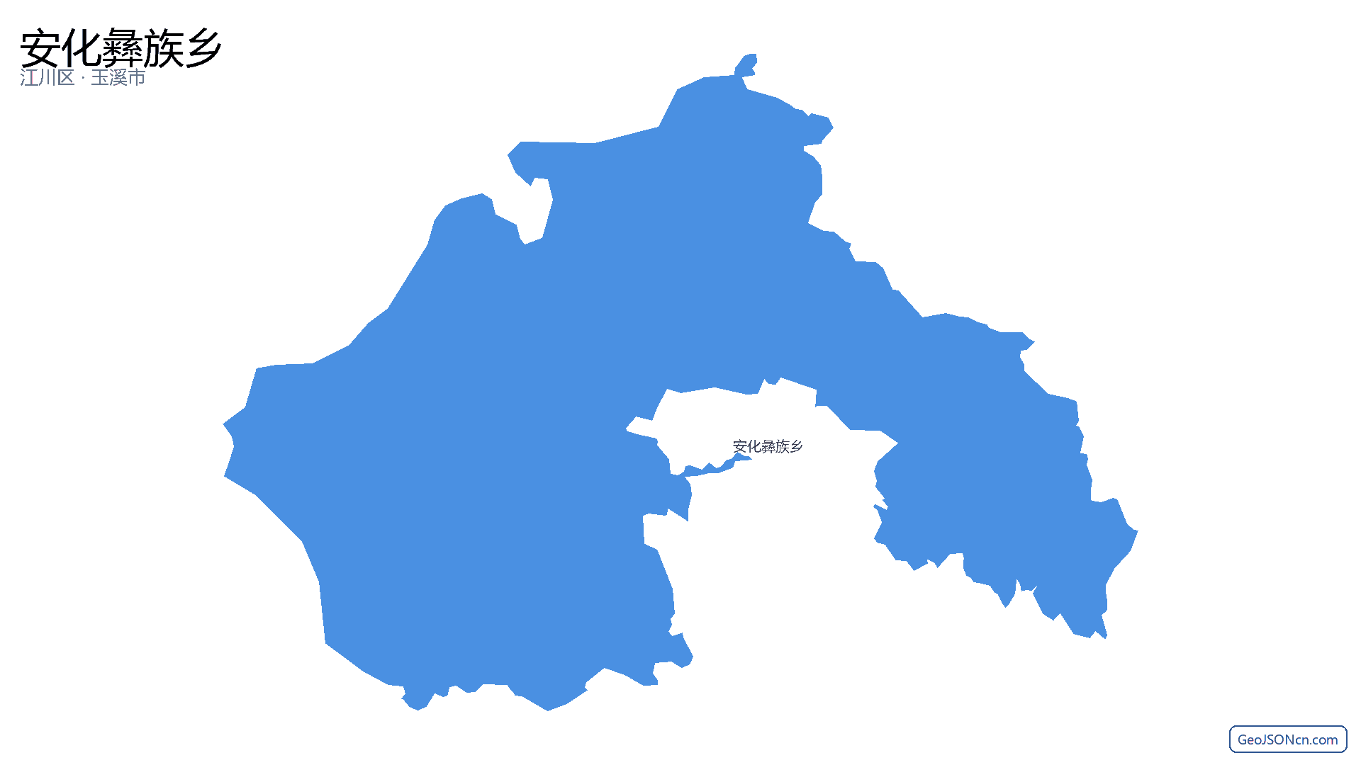 安化彝族乡行政区划边界地图(江川区·玉溪市),提供GeoJSON、SHP矢量边界数据下载及高清地图大图(PNG/JPG) - GeoJSONcn.com