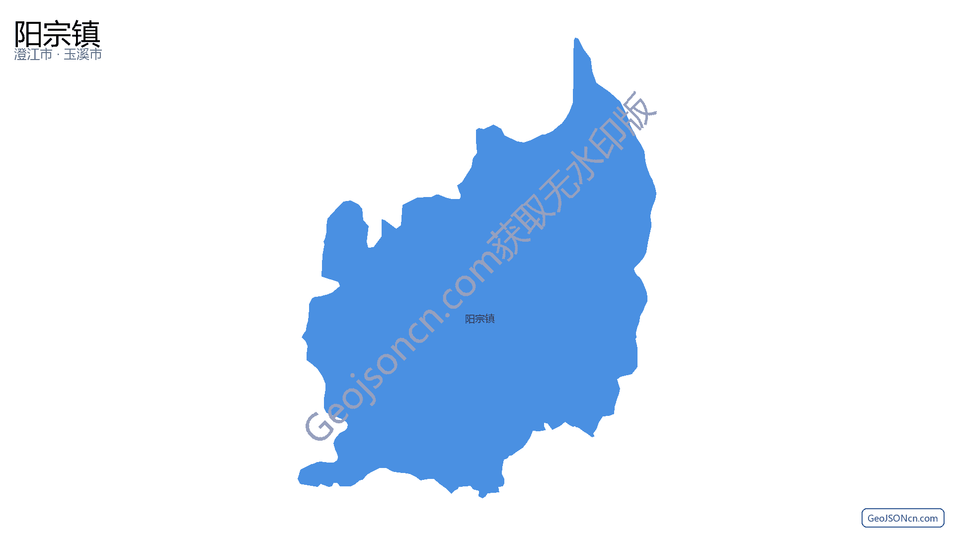 阳宗镇行政区划边界地图（澄江市·玉溪市）,提供GeoJSON、SHP矢量边界数据下载及高清地图大图(PNG/JPG) - GeoJSONcn.com