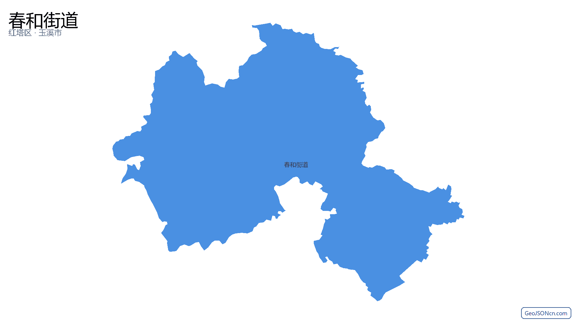 春和街道行政区划边界地图（红塔区·玉溪市）,提供GeoJSON、SHP矢量边界数据下载及高清地图大图(PNG/JPG) - GeoJSONcn.com