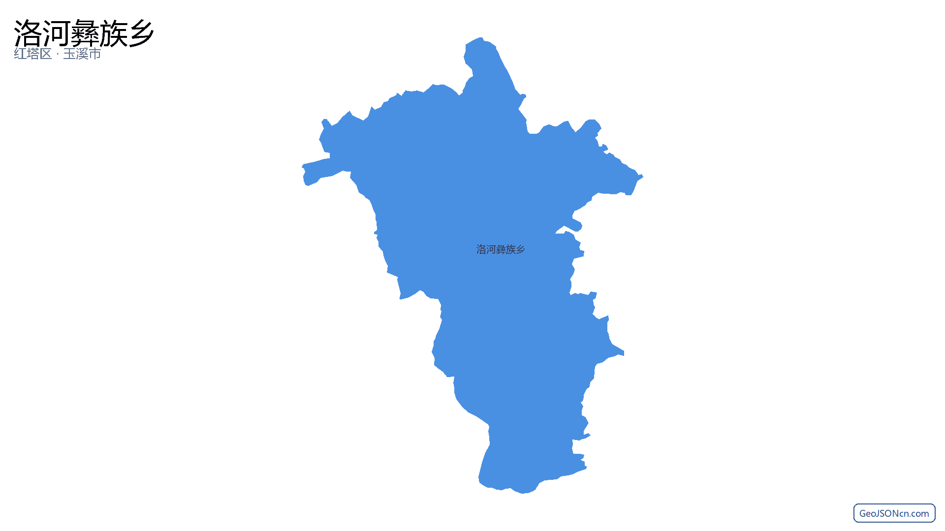 洛河彝族乡行政区划边界地图（红塔区·玉溪市）,提供GeoJSON、SHP矢量边界数据下载及高清地图大图(PNG/JPG) - GeoJSONcn.com