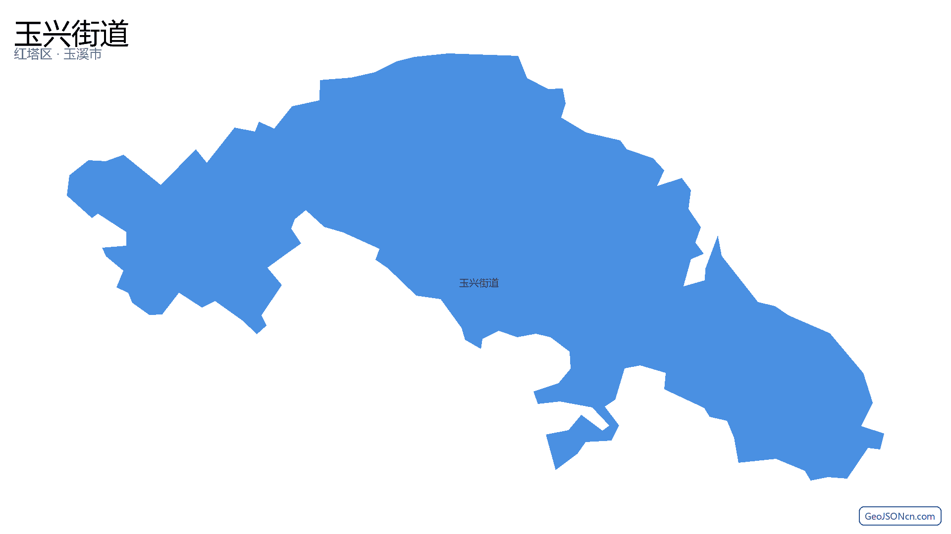 玉兴街道行政区划边界地图（红塔区·玉溪市）,提供GeoJSON、SHP矢量边界数据下载及高清地图大图(PNG/JPG) - GeoJSONcn.com