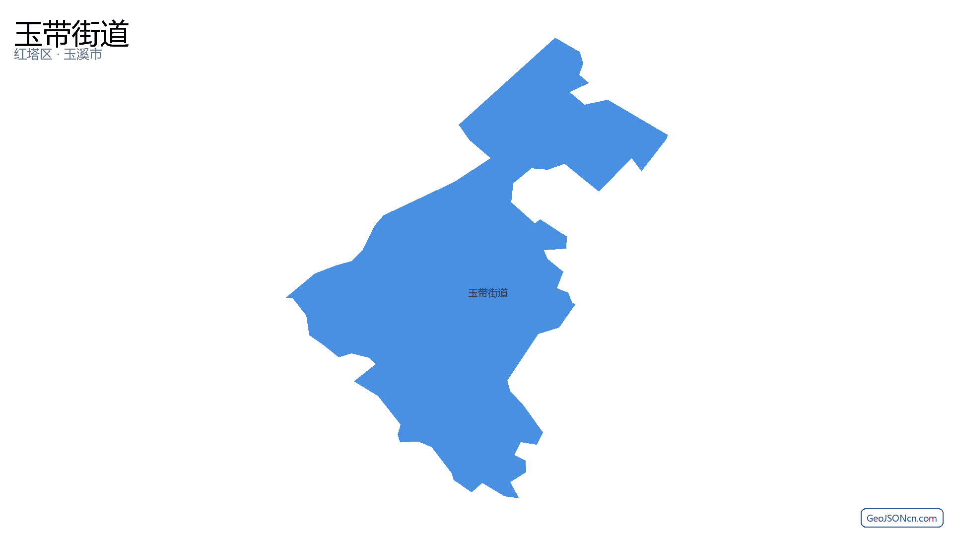 玉带街道行政区划边界地图(红塔区·玉溪市),提供GeoJSON、SHP矢量边界数据下载及高清地图大图(PNG/JPG) - GeoJSONcn.com