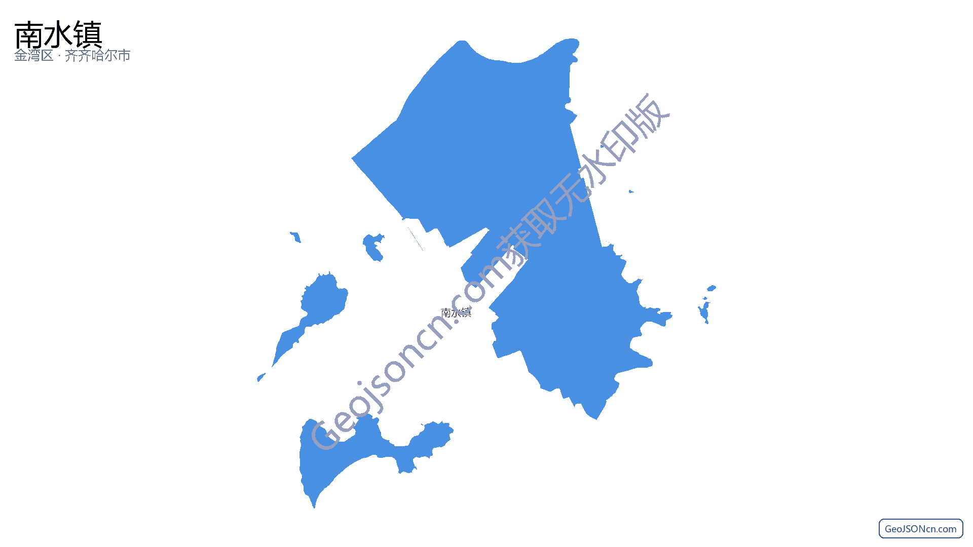 南水镇行政区划边界地图（金湾区·珠海市）,提供GeoJSON、SHP矢量边界数据下载及高清地图大图(PNG/JPG) - GeoJSONcn.com