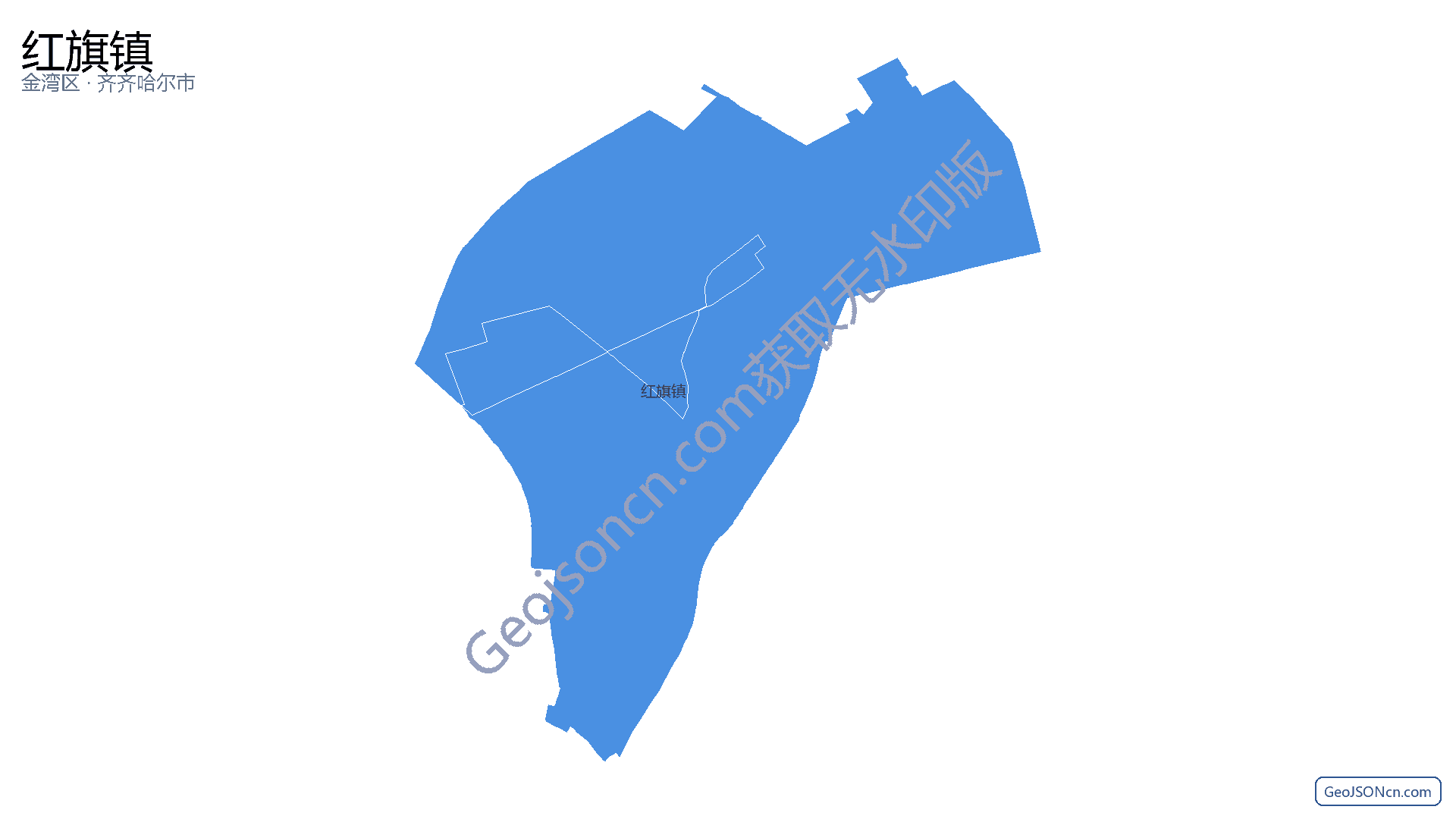 红旗镇行政区划边界地图(金湾区·珠海市),提供GeoJSON、SHP矢量边界数据下载及高清地图大图(PNG/JPG) - GeoJSONcn.com