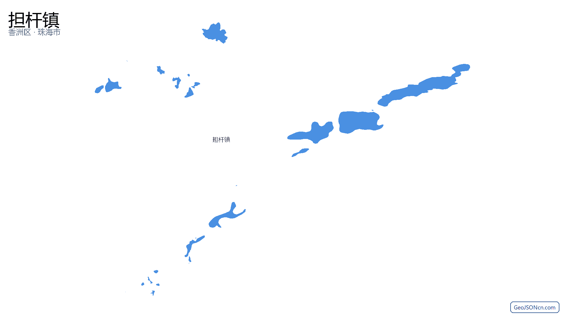 担杆镇行政区划边界地图(香洲区·珠海市),提供GeoJSON、SHP矢量边界数据下载及高清地图大图(PNG/JPG) - GeoJSONcn.com