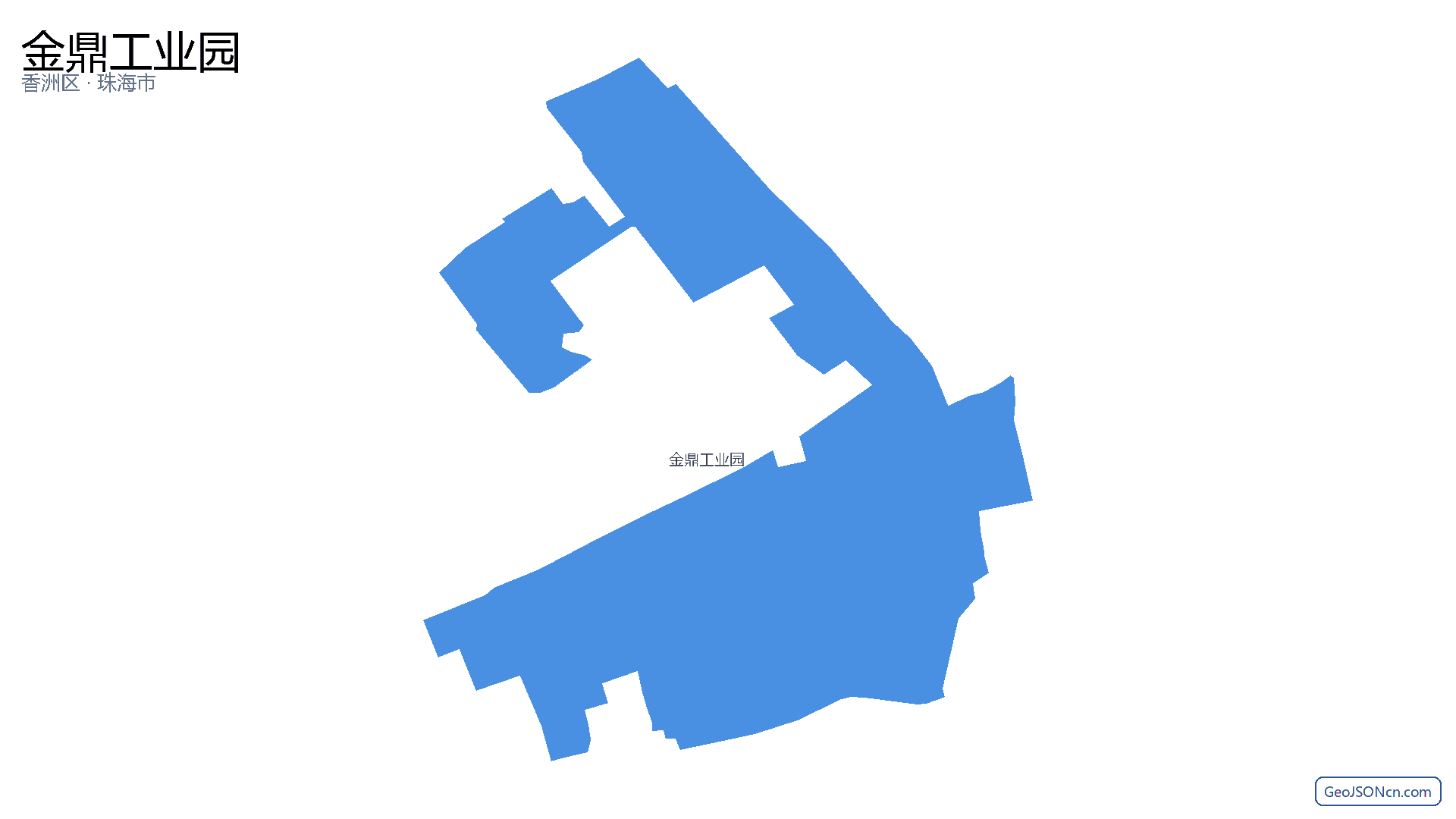 金鼎工业园行政区划边界地图（香洲区·珠海市）,提供GeoJSON、SHP矢量边界数据下载及高清地图大图(PNG/JPG) - GeoJSONcn.com