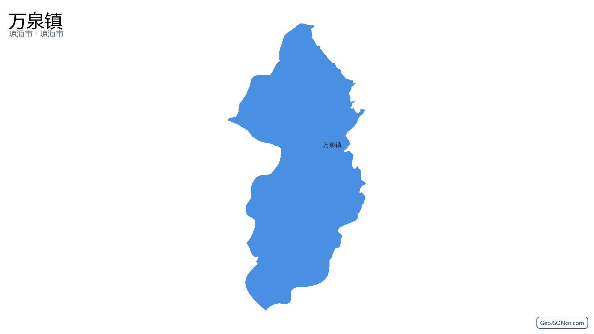 万泉镇行政区划边界地图(琼海市·琼海市),提供GeoJSON、SHP矢量边界数据下载及高清地图大图(PNG/JPG) - GeoJSONcn.com
