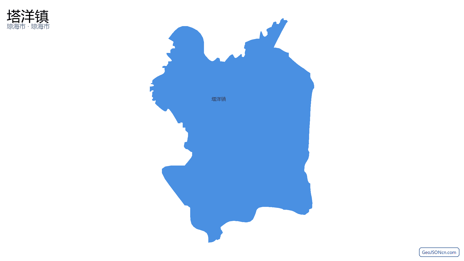 塔洋镇行政区划边界地图（琼海市·琼海市）,提供GeoJSON、SHP矢量边界数据下载及高清地图大图(PNG/JPG) - GeoJSONcn.com