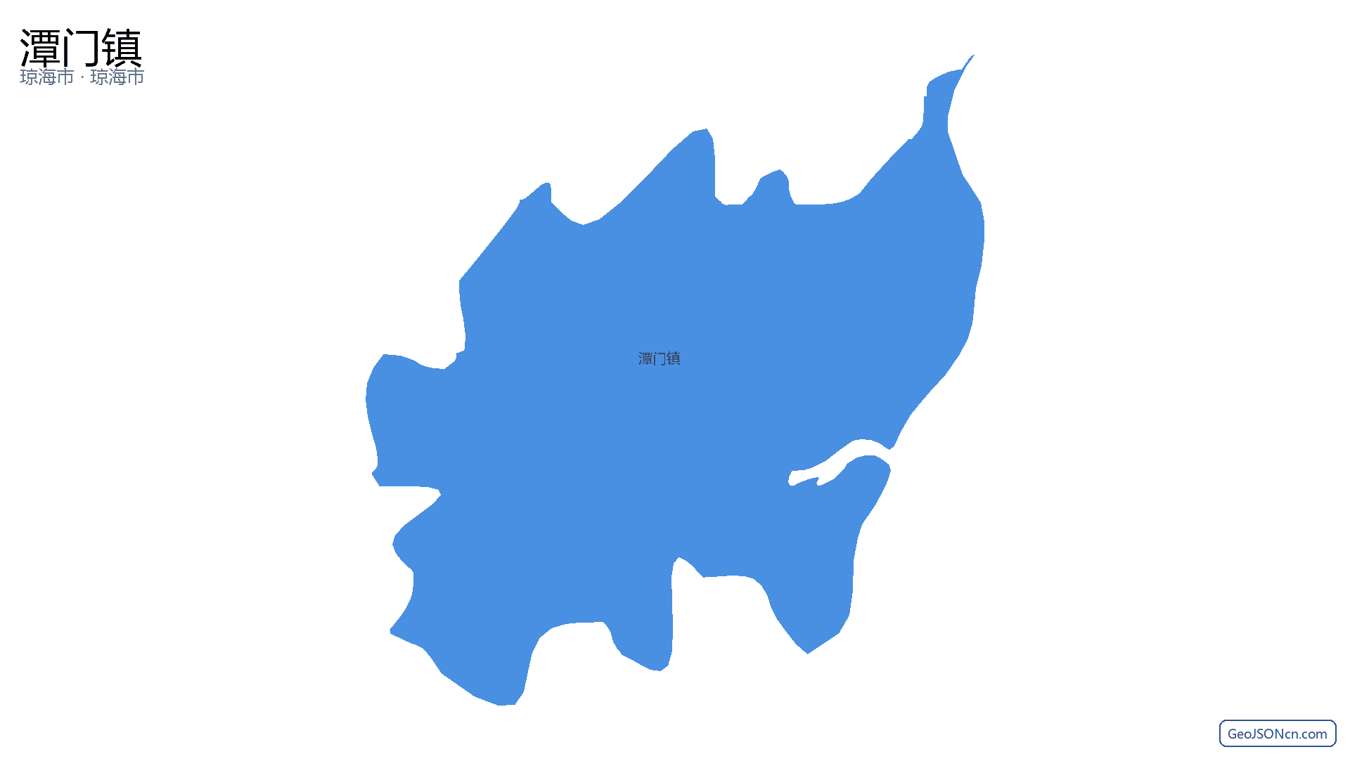 潭门镇行政区划边界地图(琼海市·琼海市),提供GeoJSON、SHP矢量边界数据下载及高清地图大图(PNG/JPG) - GeoJSONcn.com
