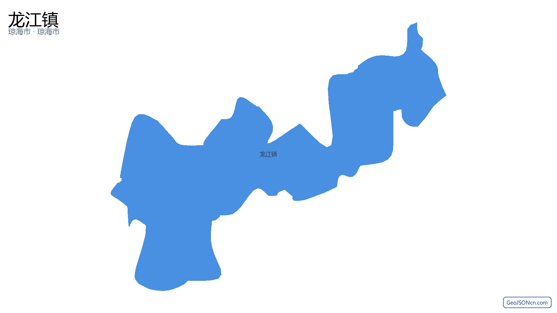 龙江镇行政区划边界地图(琼海市·琼海市),提供GeoJSON、SHP矢量边界数据下载及高清地图大图(PNG/JPG) - GeoJSONcn.com