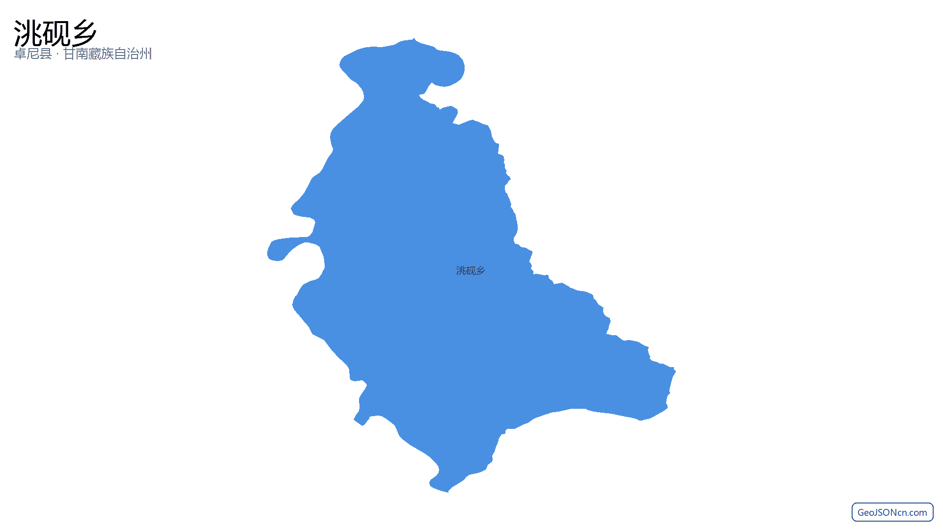 洮砚乡行政区划边界地图（卓尼县·甘南藏族自治州）,提供GeoJSON、SHP矢量边界数据下载及高清地图大图(PNG/JPG) - GeoJSONcn.com