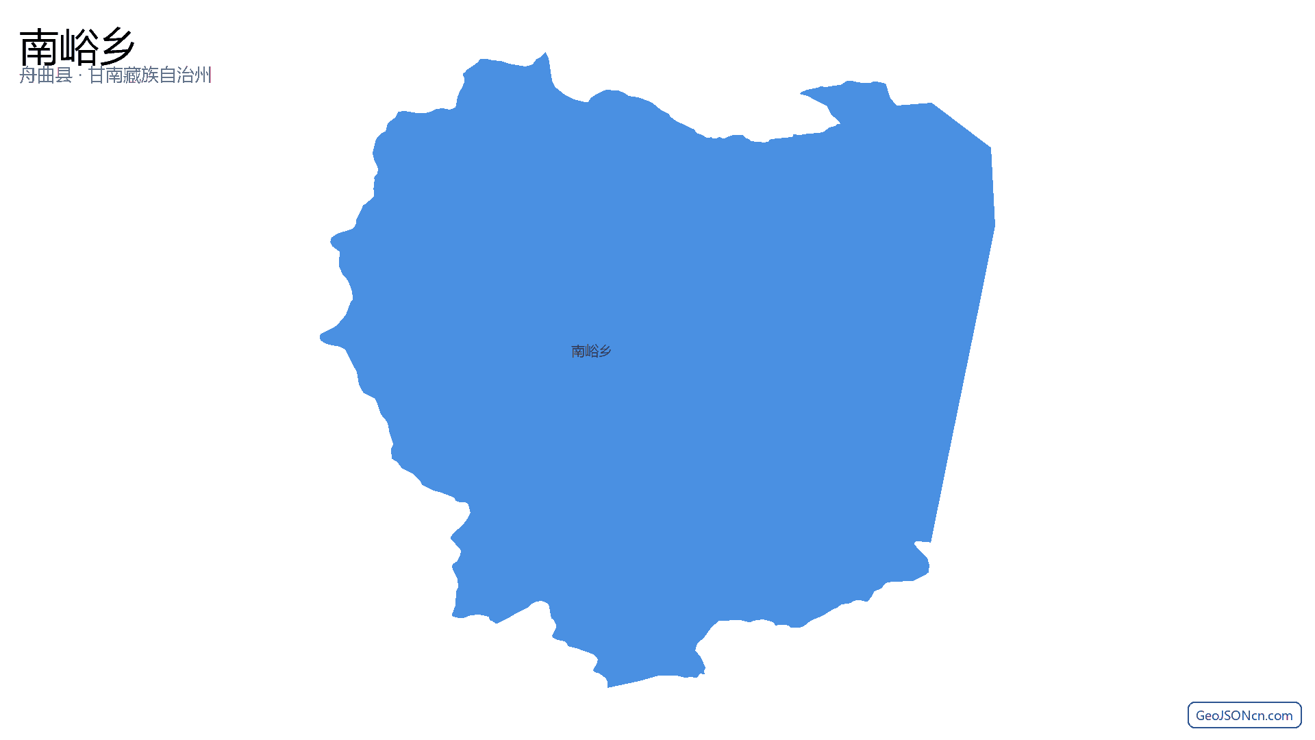 南峪乡行政区划边界地图（舟曲县·甘南藏族自治州）,提供GeoJSON、SHP矢量边界数据下载及高清地图大图(PNG/JPG) - GeoJSONcn.com