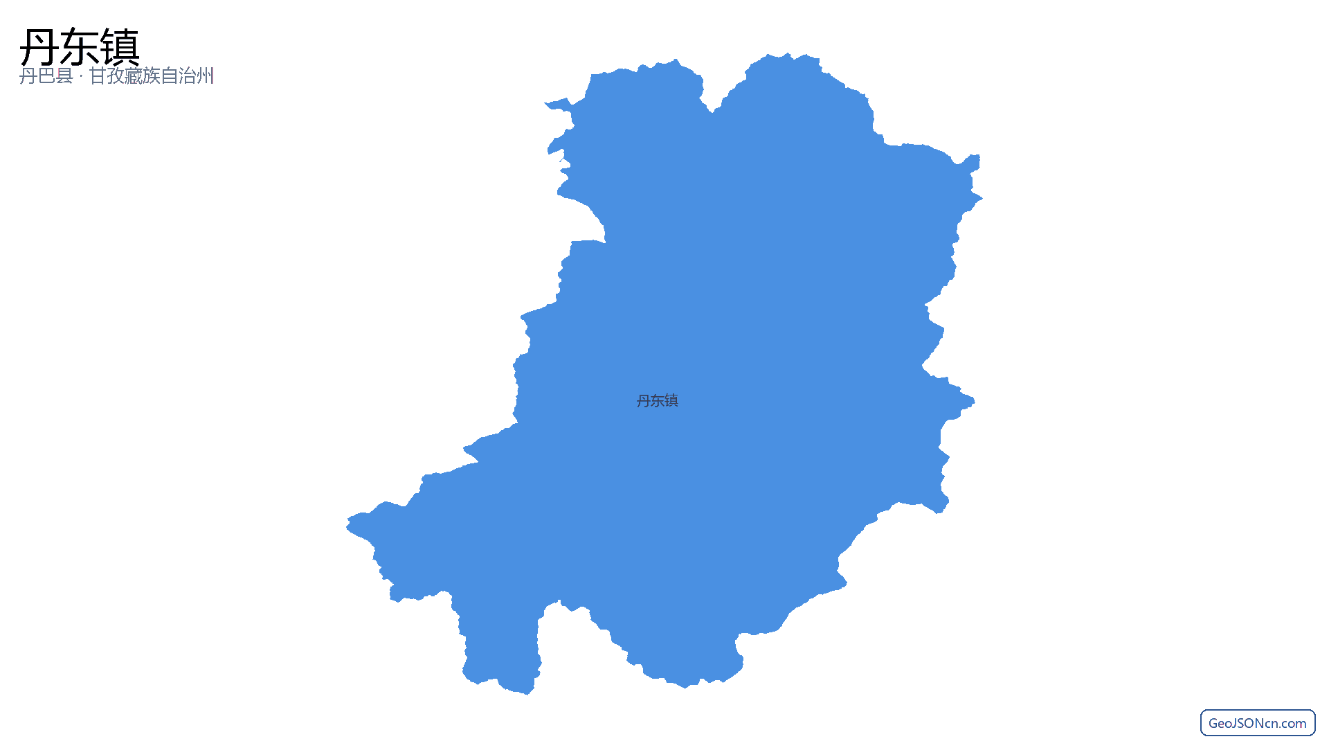 丹东镇行政区划边界地图（丹巴县·甘孜藏族自治州）,提供GeoJSON、SHP矢量边界数据下载及高清地图大图(PNG/JPG) - GeoJSONcn.com