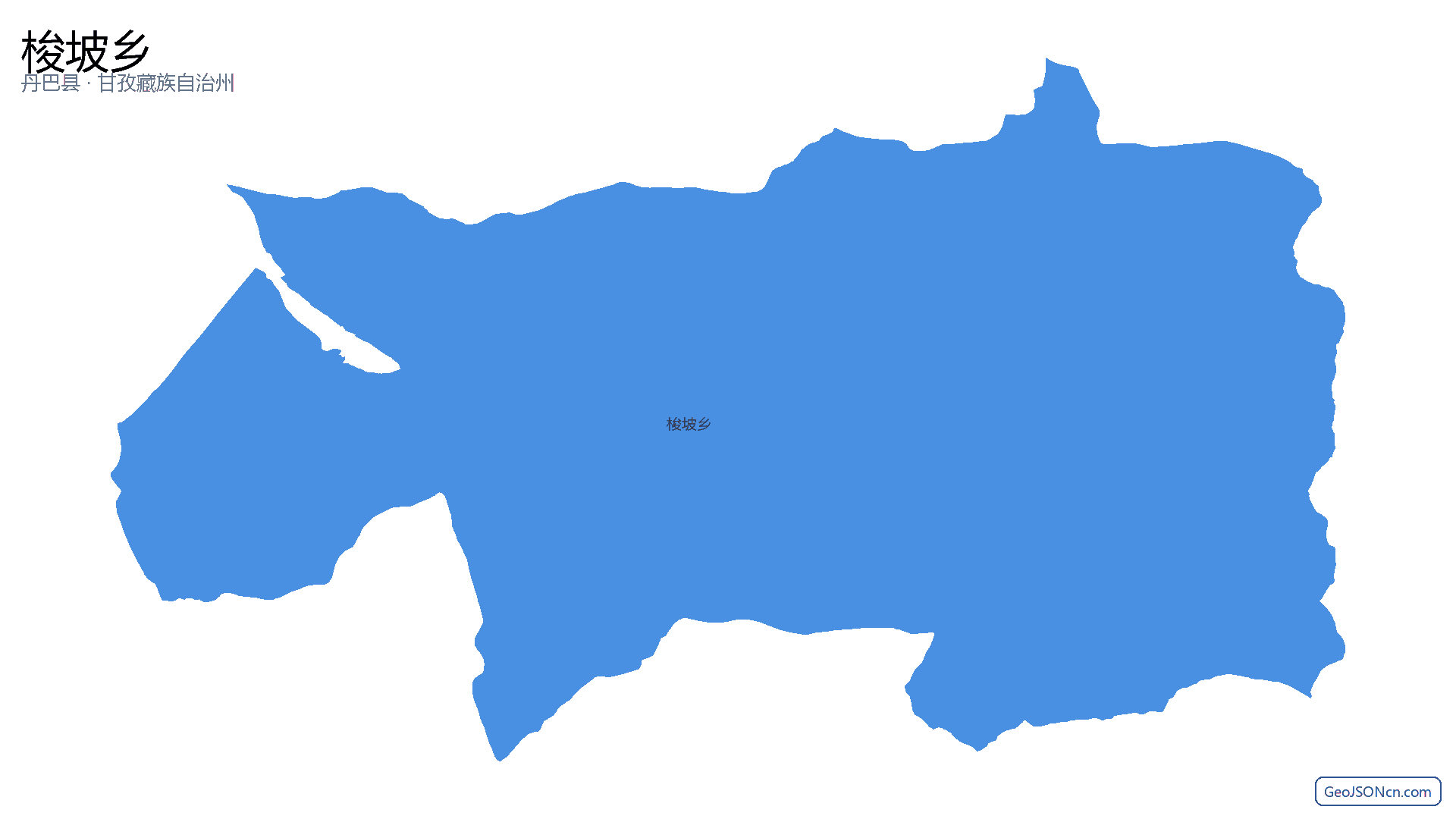 梭坡乡行政区划边界地图（丹巴县·甘孜藏族自治州）,提供GeoJSON、SHP矢量边界数据下载及高清地图大图(PNG/JPG) - GeoJSONcn.com