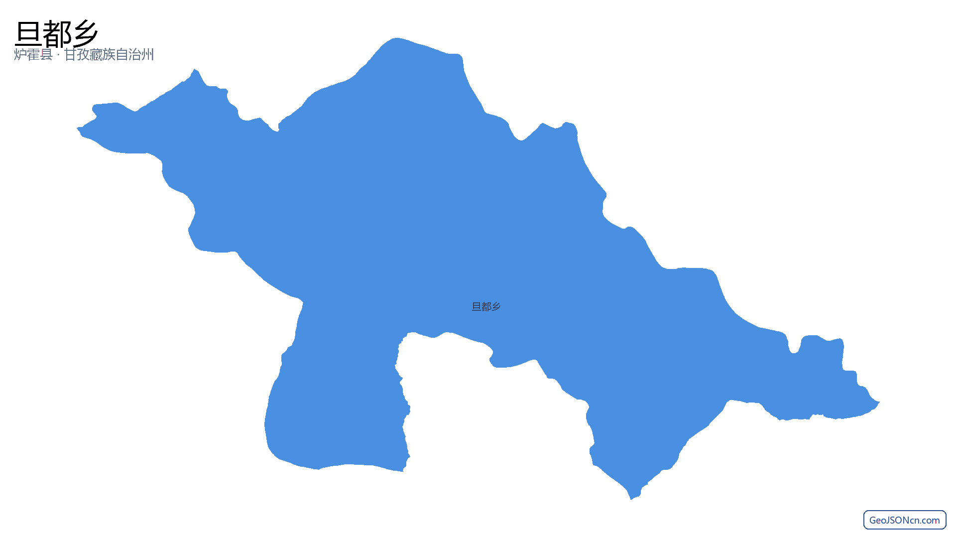 旦都乡行政区划边界地图(炉霍县·甘孜藏族自治州),提供GeoJSON、SHP矢量边界数据下载及高清地图大图(PNG/JPG) - GeoJSONcn.com