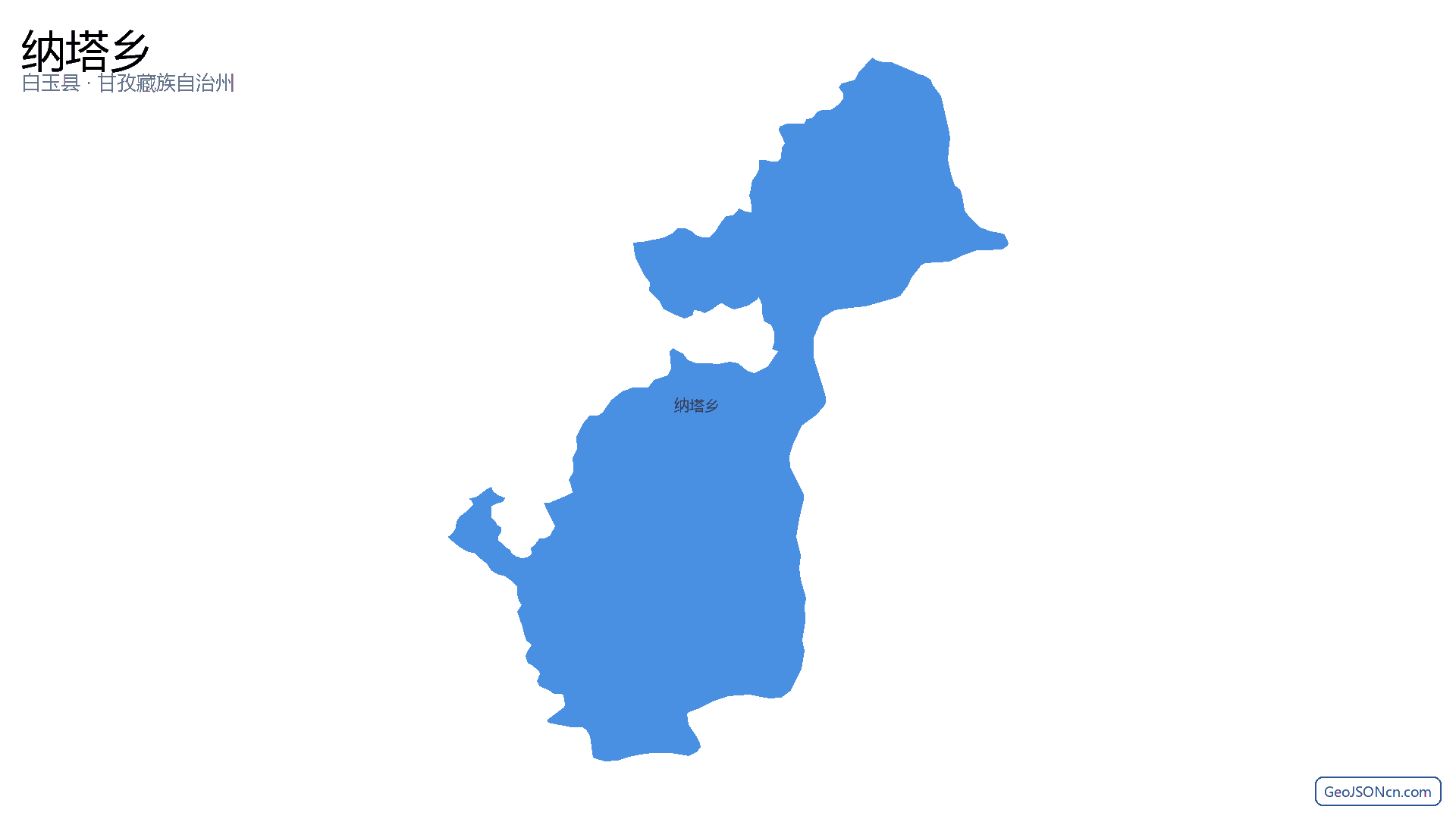 纳塔乡行政区划边界地图（白玉县·甘孜藏族自治州）,提供GeoJSON、SHP矢量边界数据下载及高清地图大图(PNG/JPG) - GeoJSONcn.com