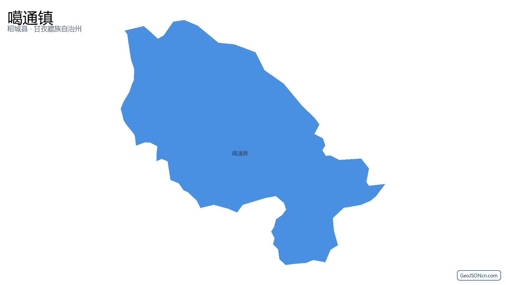 噶通镇行政区划边界地图（稻城县·甘孜藏族自治州）,提供GeoJSON、SHP矢量边界数据下载及高清地图大图(PNG/JPG) - GeoJSONcn.com