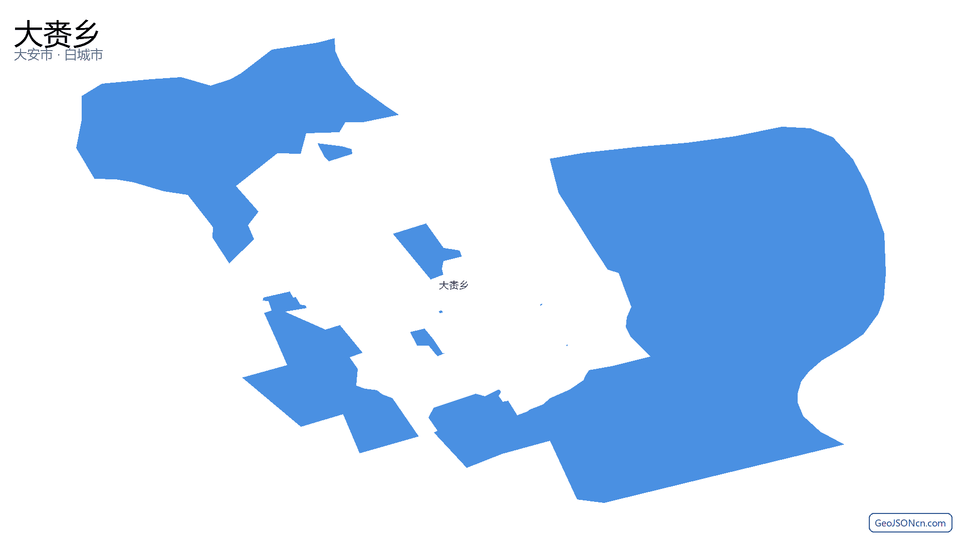 大赉乡行政区划边界地图（大安市·白城市）,提供GeoJSON、SHP矢量边界数据下载及高清地图大图(PNG/JPG) - GeoJSONcn.com