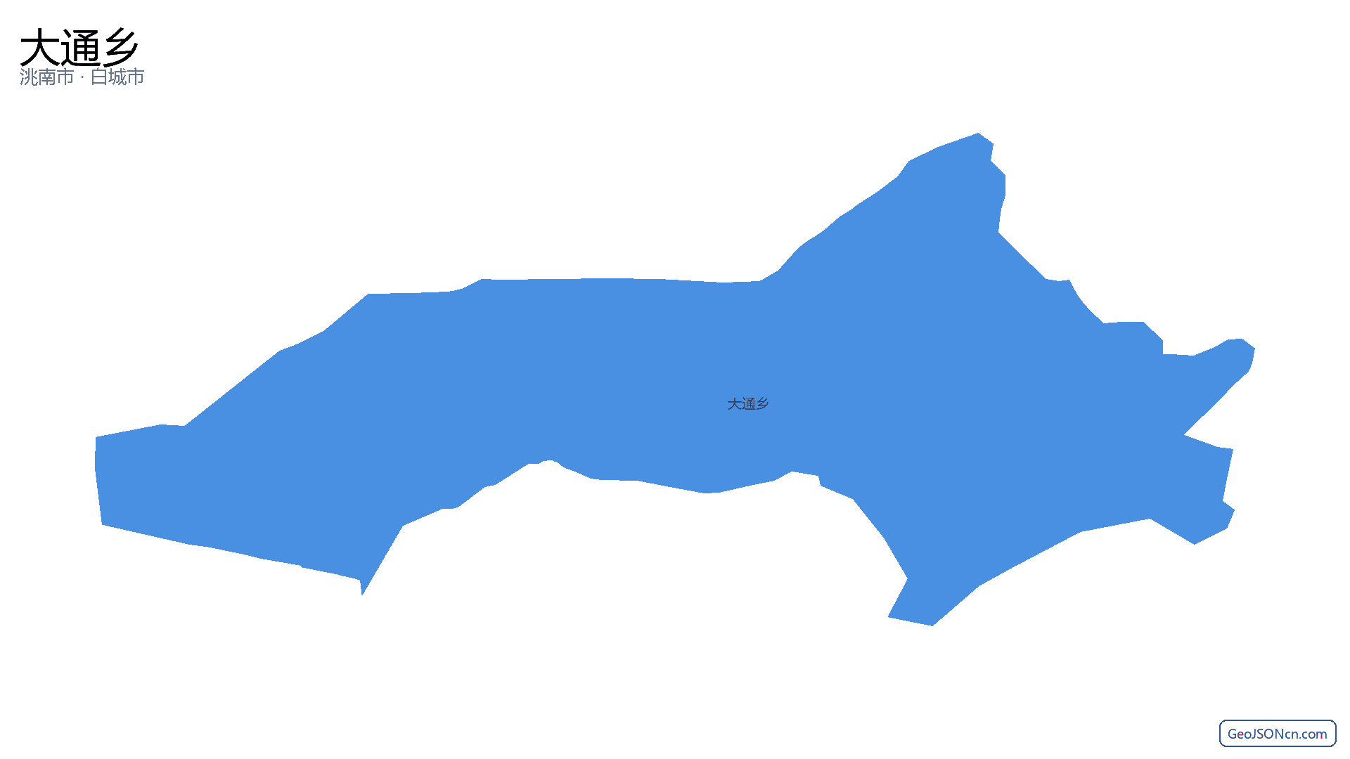 大通乡行政区划边界地图（洮南市·白城市）,提供GeoJSON、SHP矢量边界数据下载及高清地图大图(PNG/JPG) - GeoJSONcn.com