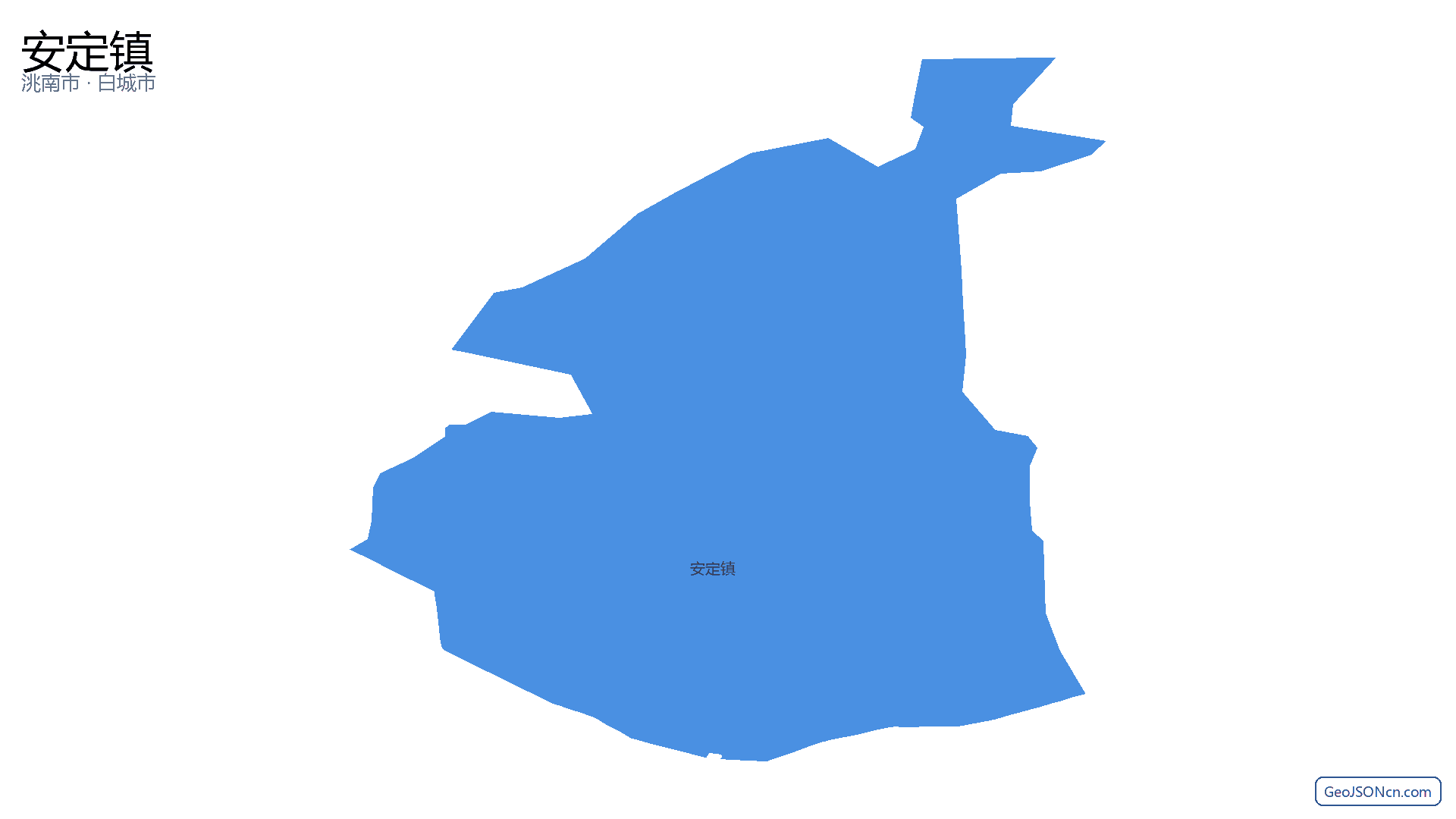 安定镇行政区划边界地图（洮南市·白城市）,提供GeoJSON、SHP矢量边界数据下载及高清地图大图(PNG/JPG) - GeoJSONcn.com