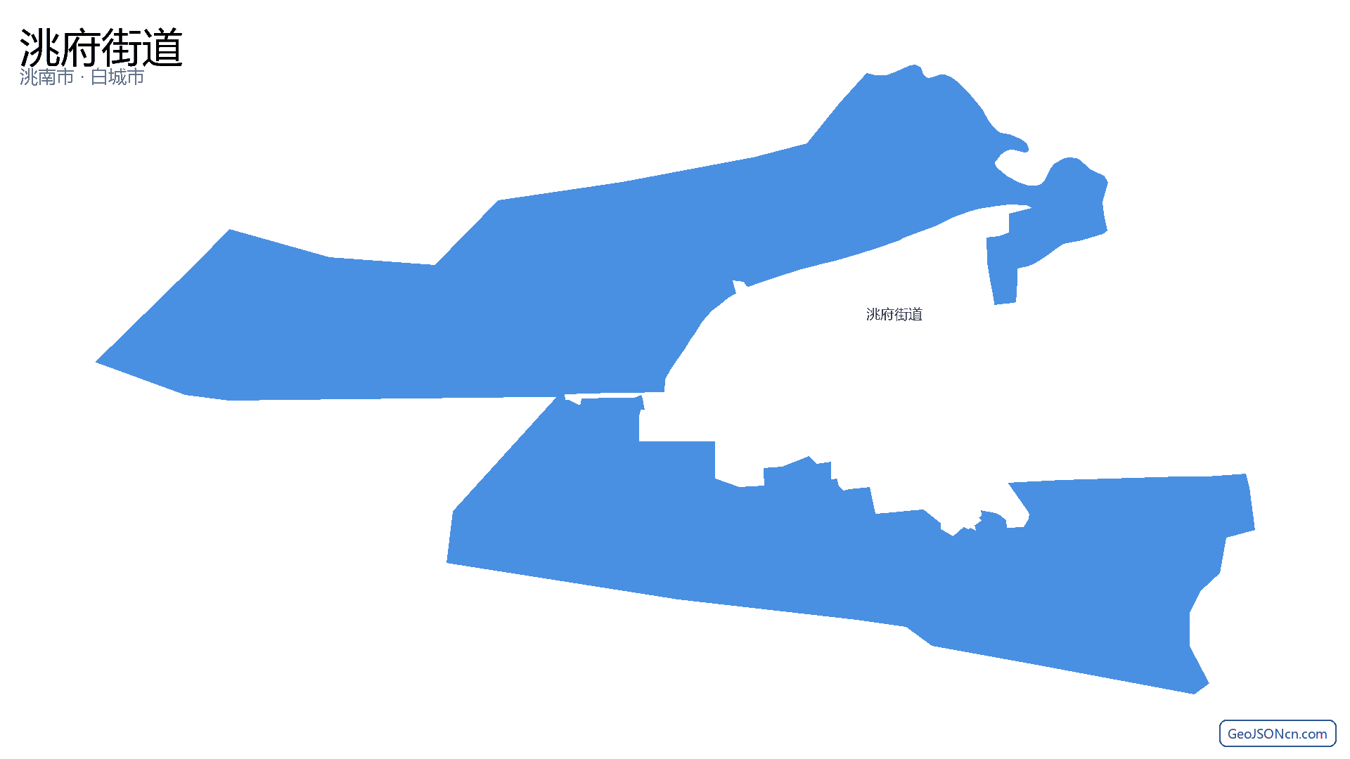 洮府街道行政区划边界地图（洮南市·白城市）,提供GeoJSON、SHP矢量边界数据下载及高清地图大图(PNG/JPG) - GeoJSONcn.com