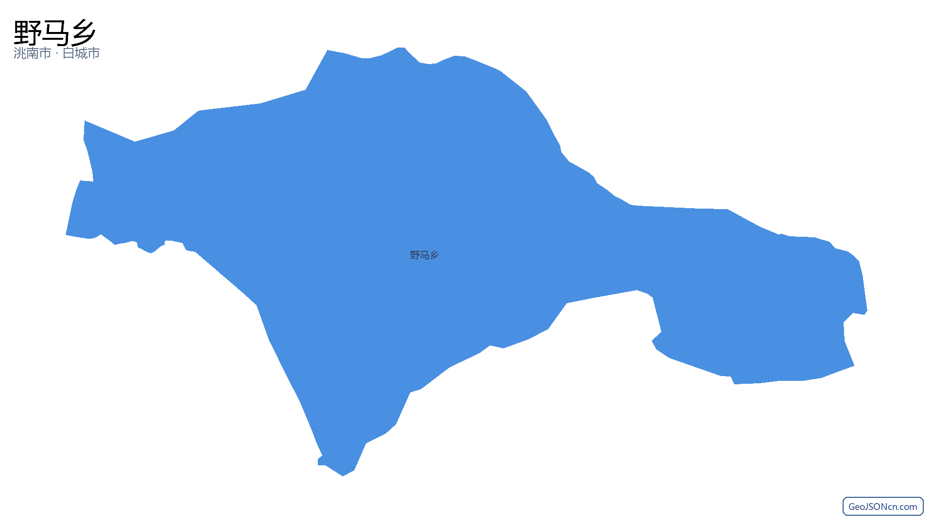 野马乡行政区划边界地图（洮南市·白城市）,提供GeoJSON、SHP矢量边界数据下载及高清地图大图(PNG/JPG) - GeoJSONcn.com