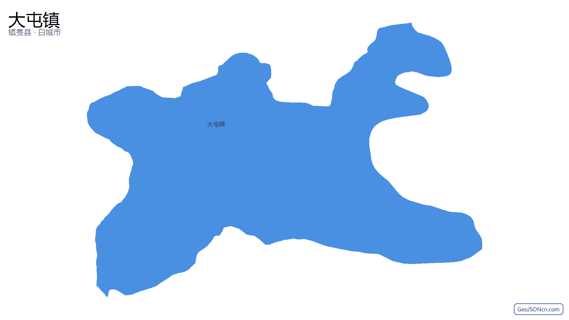大屯镇行政区划边界地图(镇赉县·白城市),提供GeoJSON、SHP矢量边界数据下载及高清地图大图(PNG/JPG) - GeoJSONcn.com