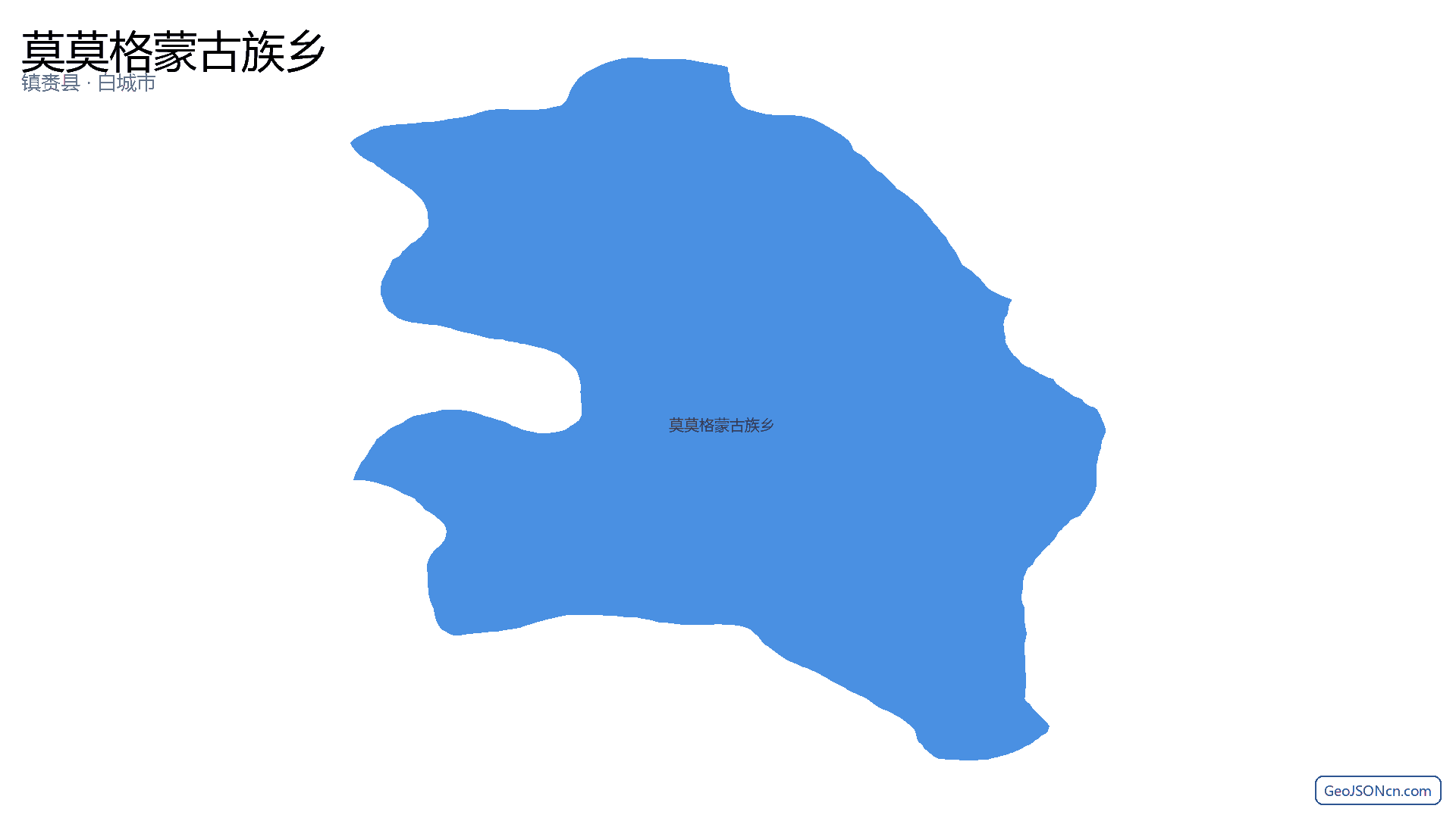 莫莫格蒙古族乡行政区划边界地图（镇赉县·白城市）,提供GeoJSON、SHP矢量边界数据下载及高清地图大图(PNG/JPG) - GeoJSONcn.com