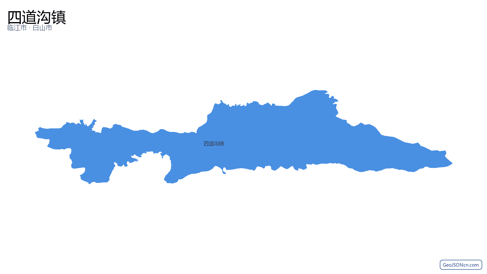 四道沟镇行政区划边界地图（临江市·白山市）,提供GeoJSON、SHP矢量边界数据下载及高清地图大图(PNG/JPG) - GeoJSONcn.com