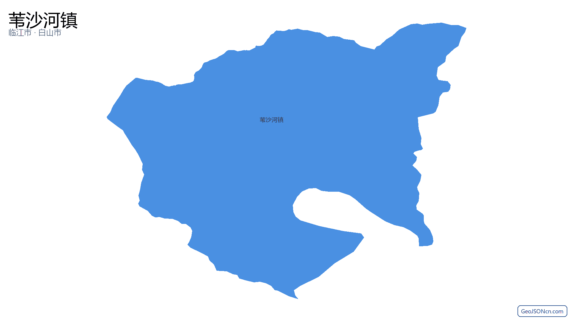 苇沙河镇行政区划边界地图(临江市·白山市),提供GeoJSON、SHP矢量边界数据下载及高清地图大图(PNG/JPG) - GeoJSONcn.com