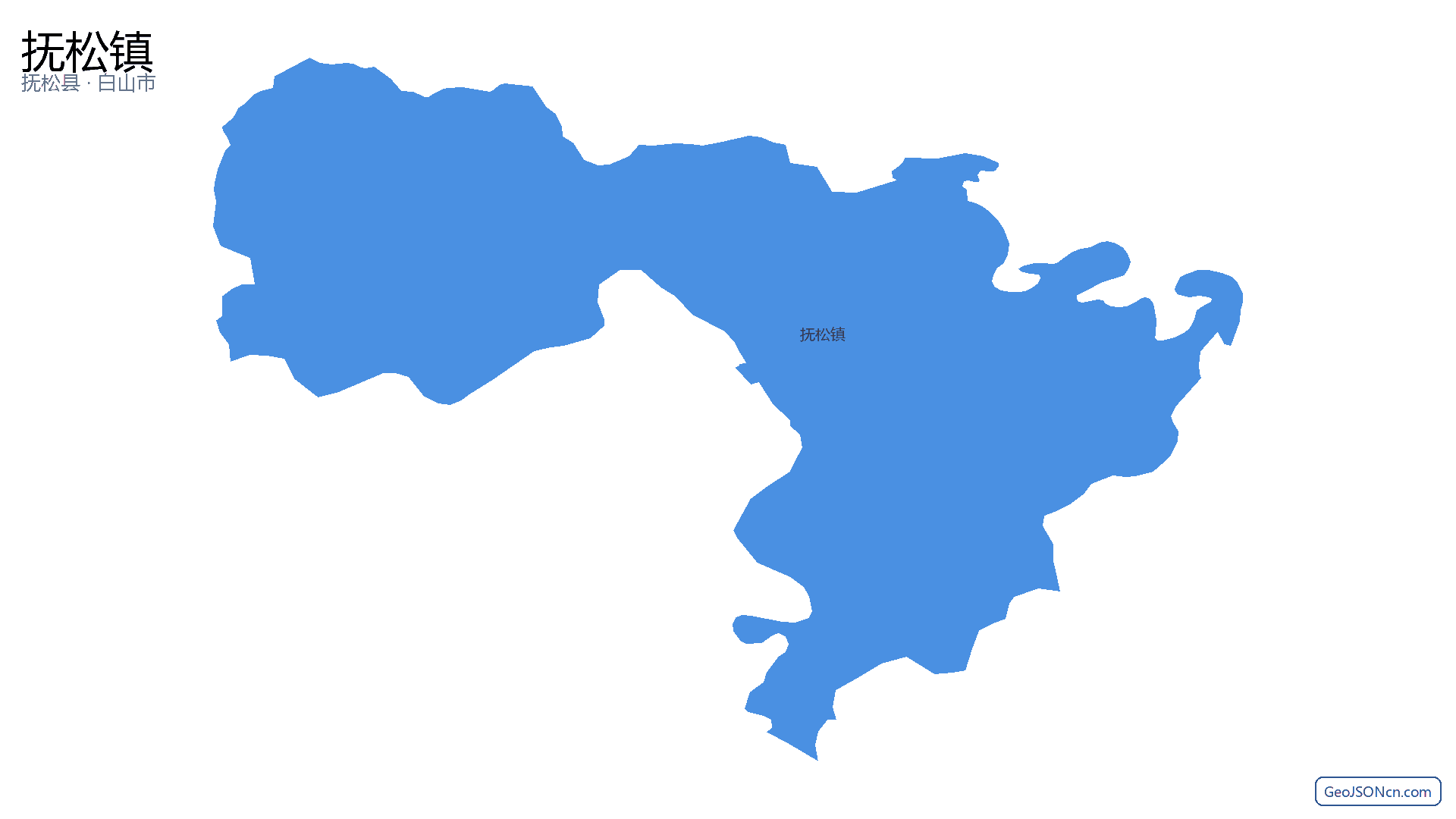抚松镇行政区划边界地图（抚松县·白山市）,提供GeoJSON、SHP矢量边界数据下载及高清地图大图(PNG/JPG) - GeoJSONcn.com