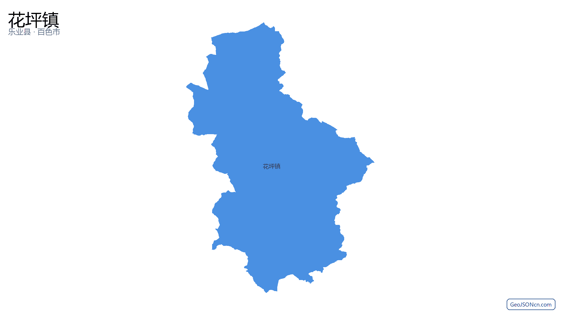 花坪镇行政区划边界地图（乐业县·百色市）,提供GeoJSON、SHP矢量边界数据下载及高清地图大图(PNG/JPG) - GeoJSONcn.com