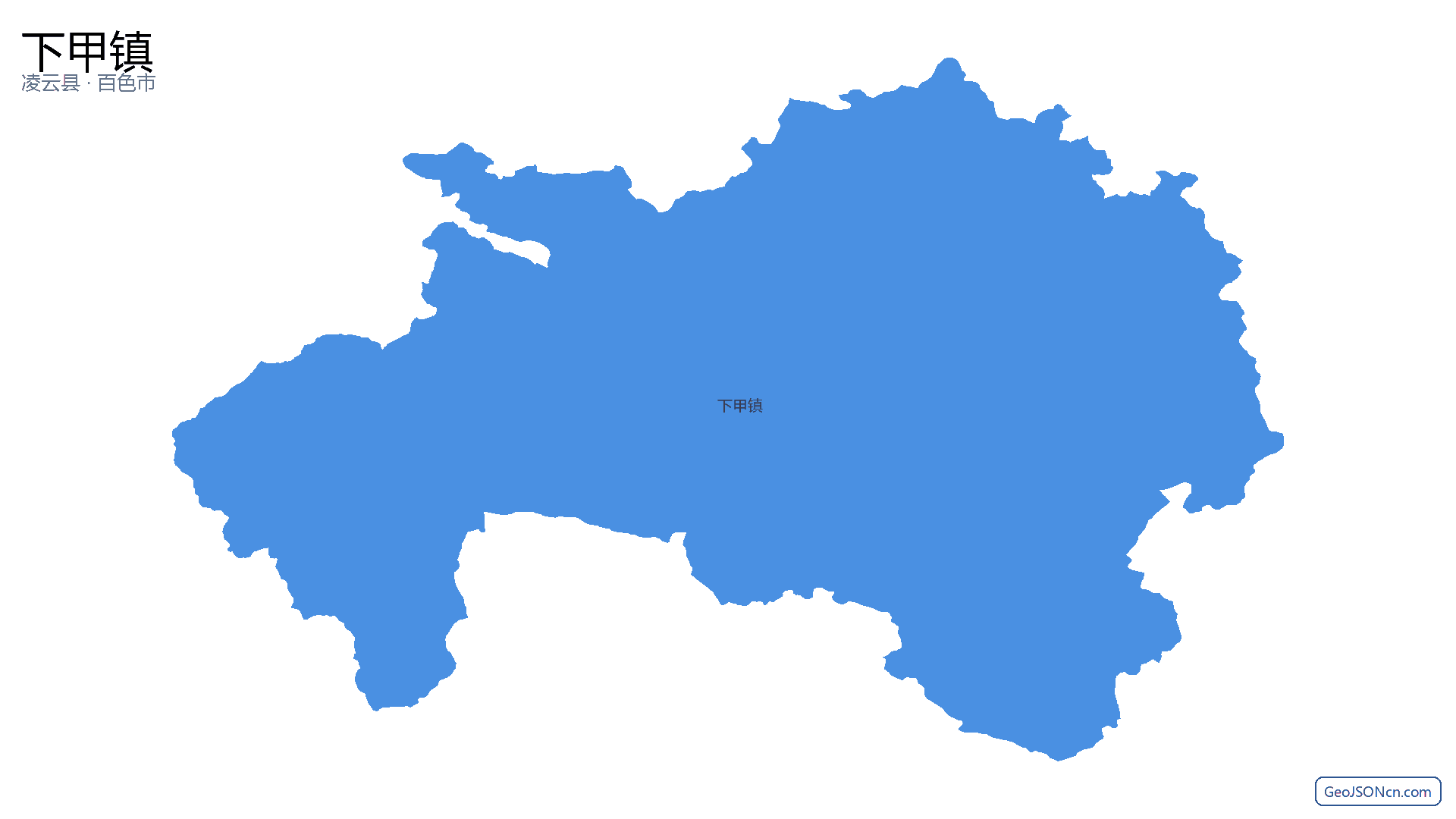 下甲镇行政区划边界地图(凌云县·百色市),提供GeoJSON、SHP矢量边界数据下载及高清地图大图(PNG/JPG) - GeoJSONcn.com