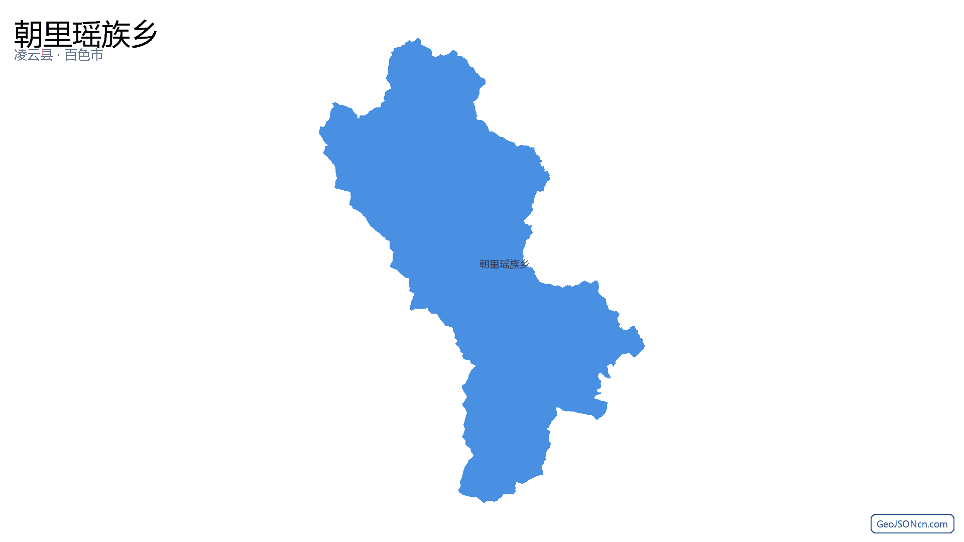 朝里瑶族乡行政区划边界地图（凌云县·百色市）,提供GeoJSON、SHP矢量边界数据下载及高清地图大图(PNG/JPG) - GeoJSONcn.com