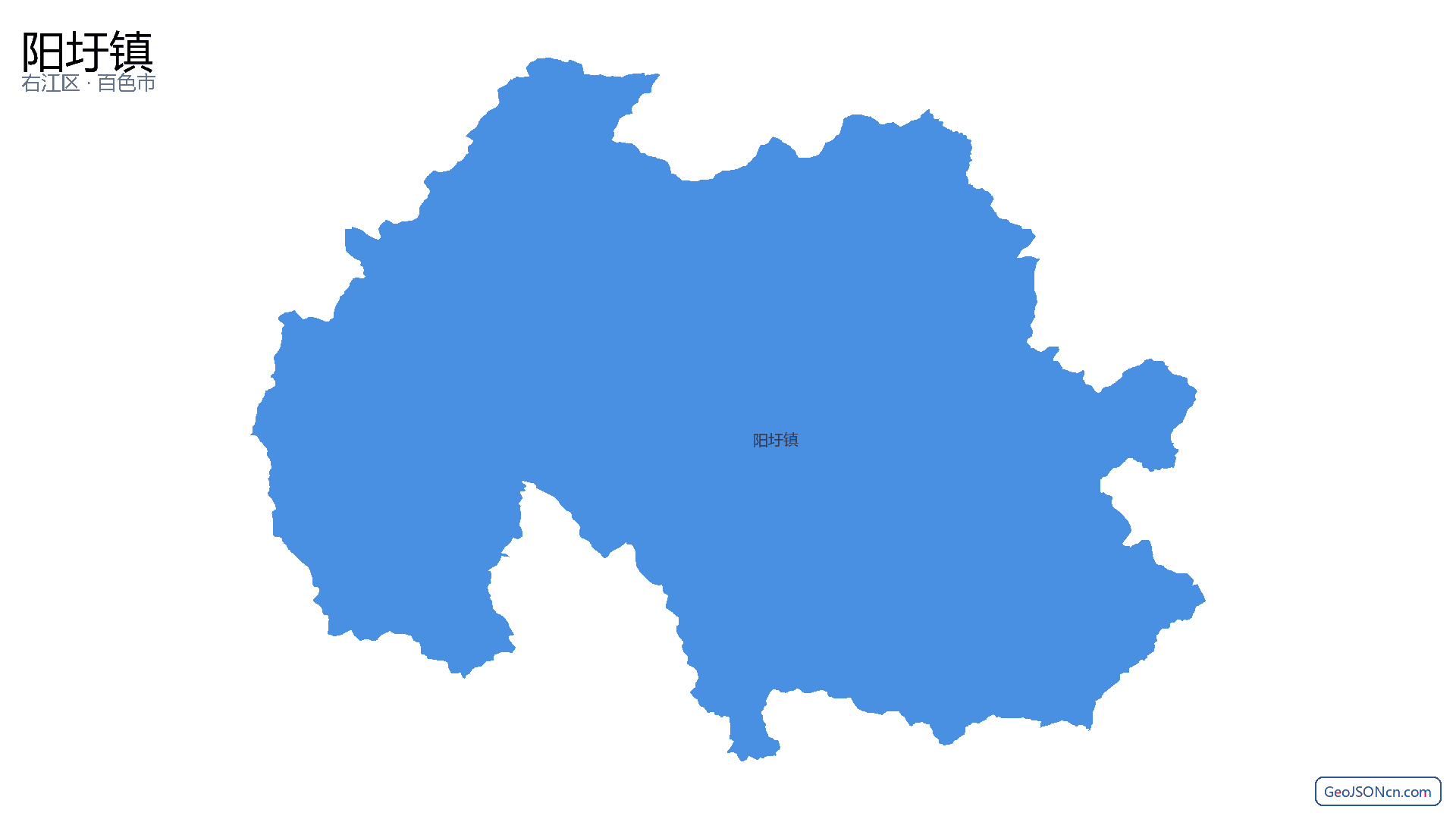 阳圩镇行政区划边界地图（右江区·百色市）,提供GeoJSON、SHP矢量边界数据下载及高清地图大图(PNG/JPG) - GeoJSONcn.com