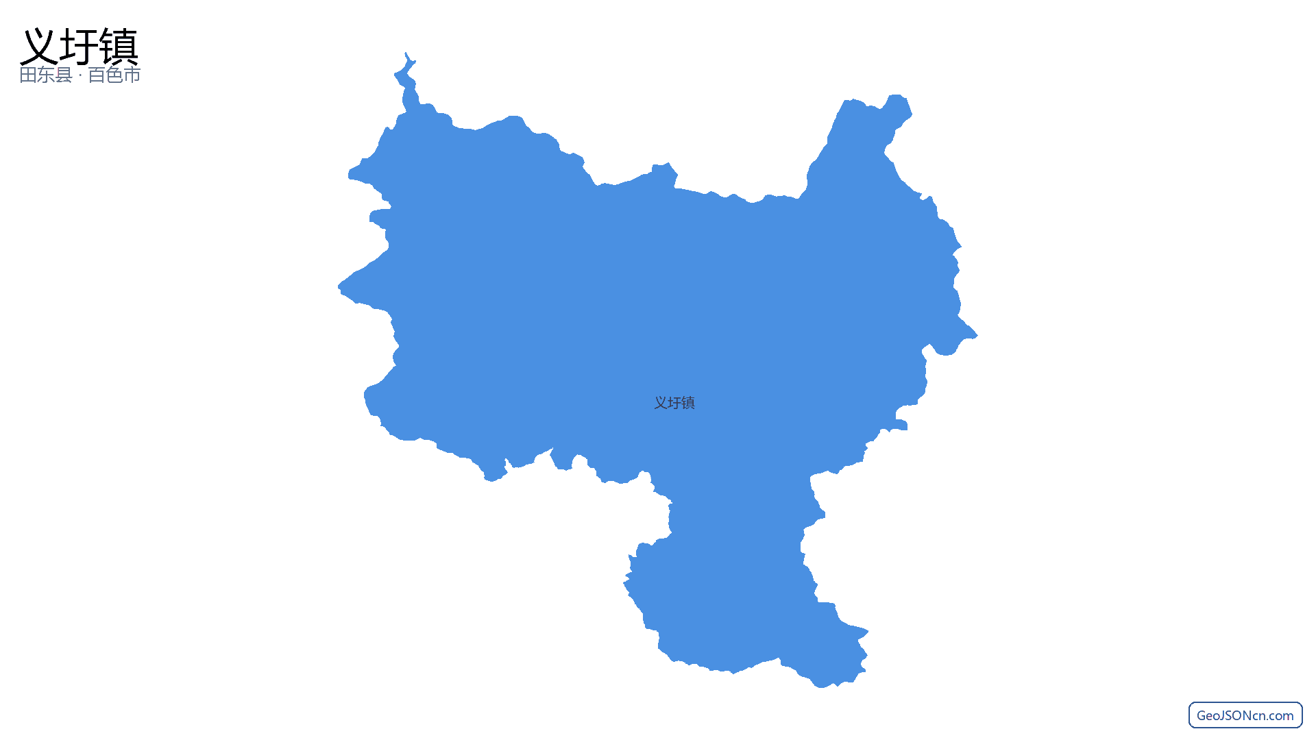 义圩镇行政区划边界地图(田东县·百色市),提供GeoJSON、SHP矢量边界数据下载及高清地图大图(PNG/JPG) - GeoJSONcn.com