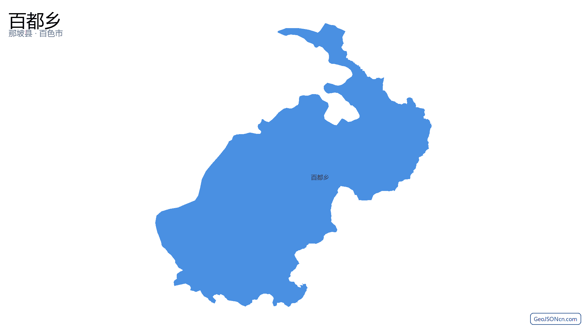 百都乡行政区划边界地图（那坡县·百色市）,提供GeoJSON、SHP矢量边界数据下载及高清地图大图(PNG/JPG) - GeoJSONcn.com