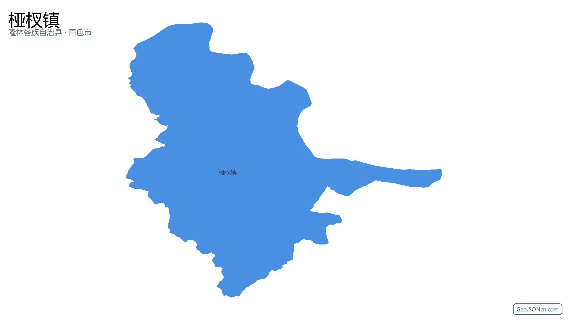 桠杈镇行政区划边界地图(隆林各族自治县·百色市),提供GeoJSON、SHP矢量边界数据下载及高清地图大图(PNG/JPG) - GeoJSONcn.com