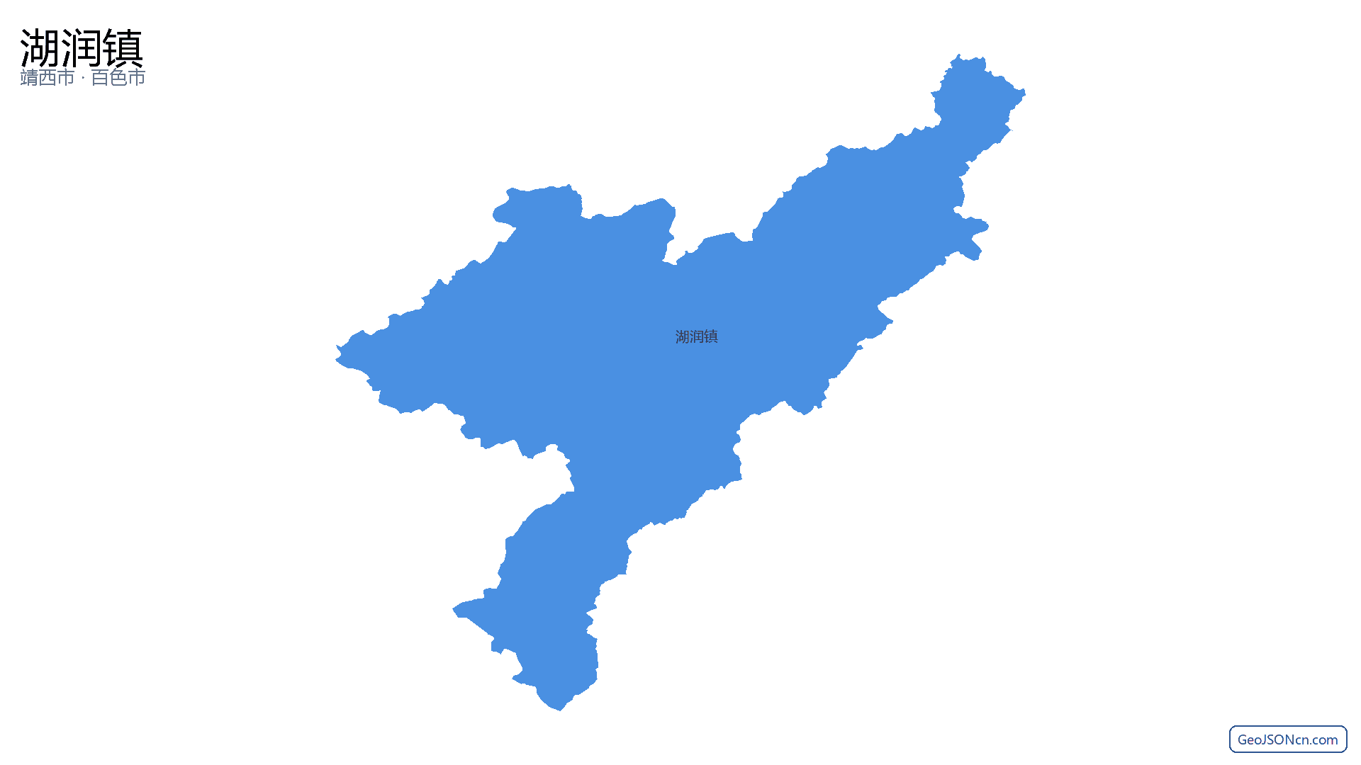 湖润镇行政区划边界地图（靖西市·百色市）,提供GeoJSON、SHP矢量边界数据下载及高清地图大图(PNG/JPG) - GeoJSONcn.com