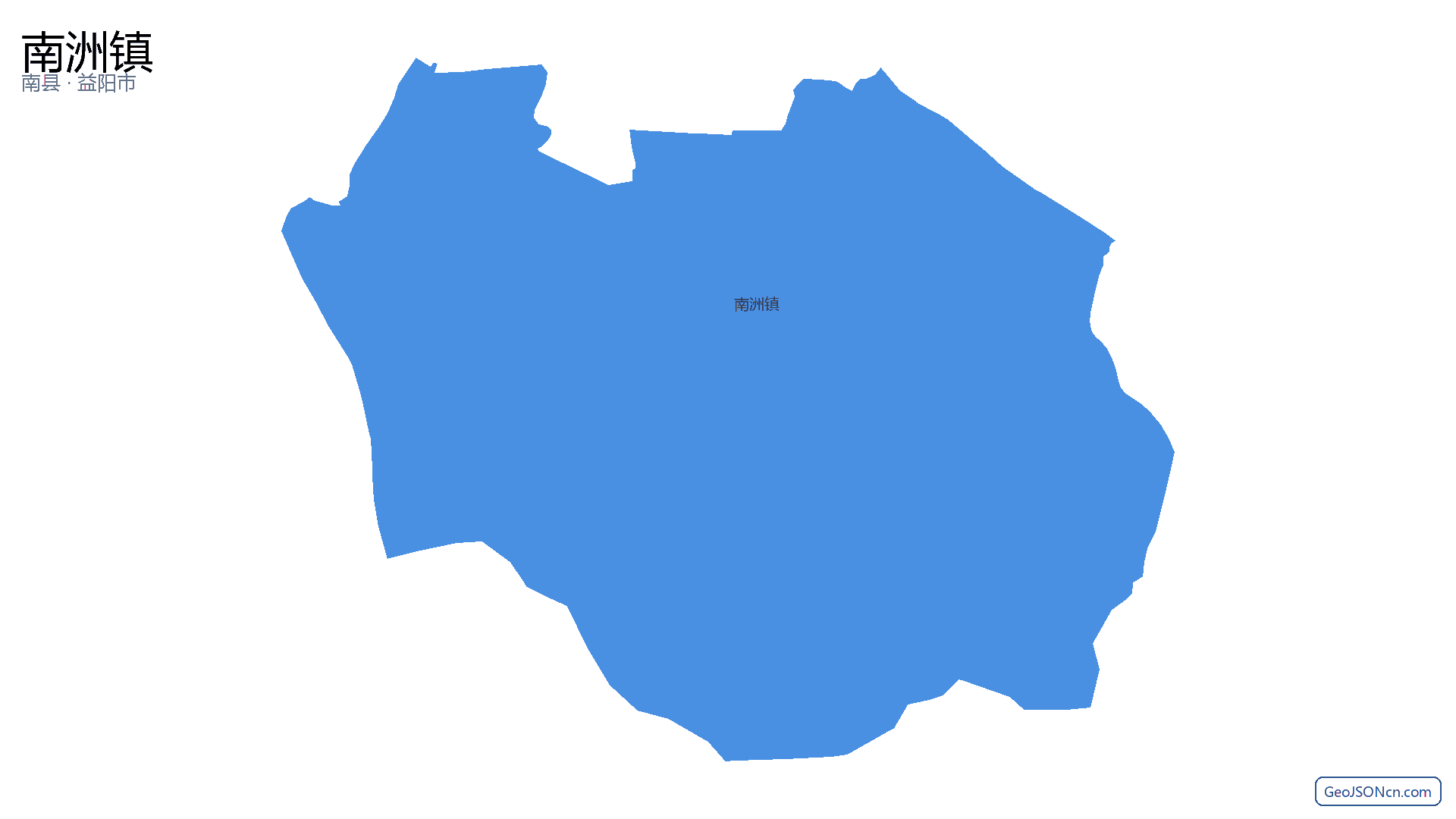 南洲镇行政区划边界地图(南县·益阳市),提供GeoJSON、SHP矢量边界数据下载及高清地图大图(PNG/JPG) - GeoJSONcn.com
