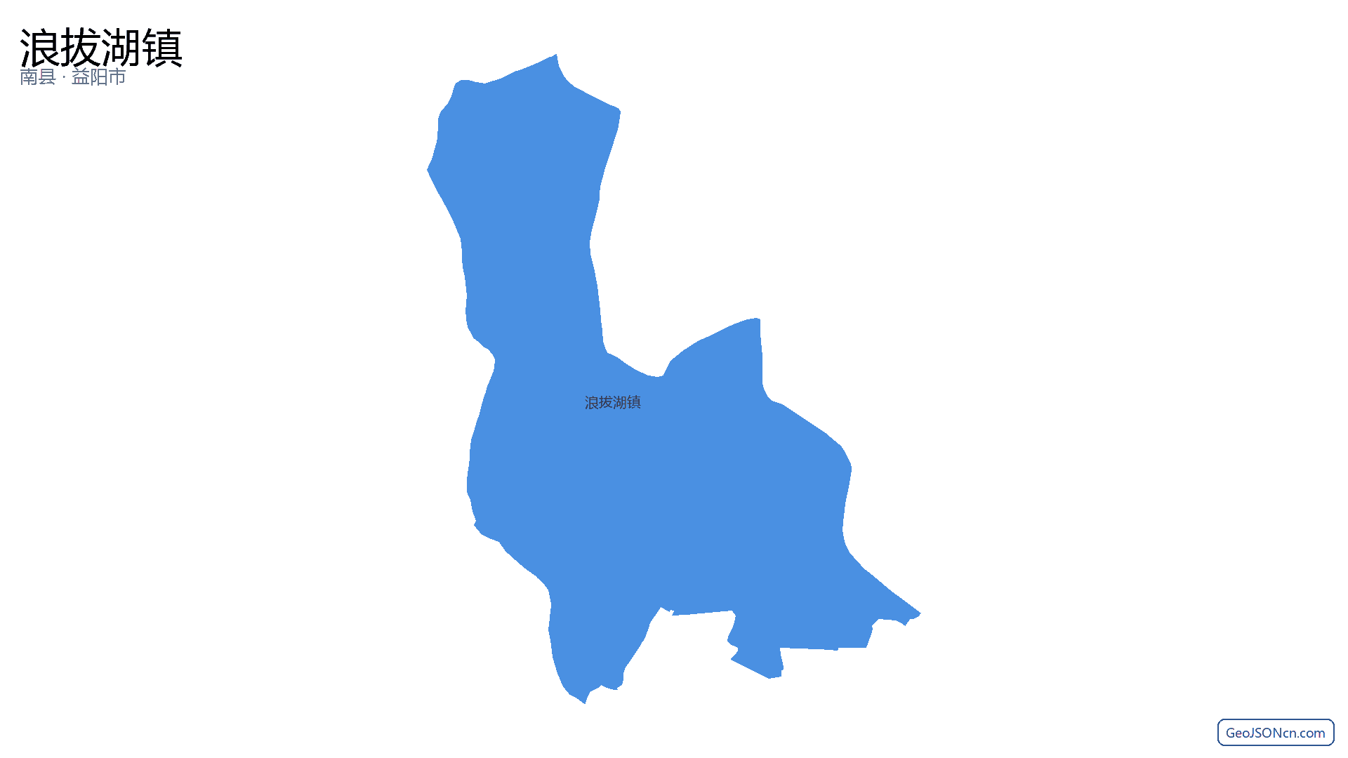 浪拔湖镇行政区划边界地图(南县·益阳市),提供GeoJSON、SHP矢量边界数据下载及高清地图大图(PNG/JPG) - GeoJSONcn.com