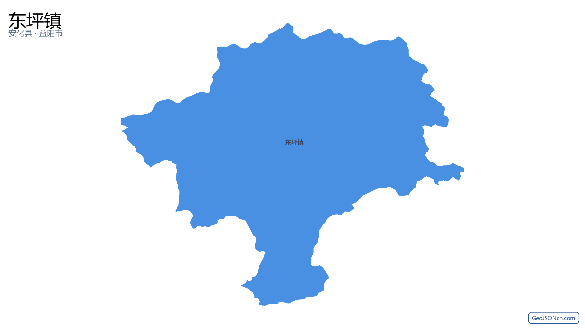 东坪镇行政区划边界地图（安化县·益阳市）,提供GeoJSON、SHP矢量边界数据下载及高清地图大图(PNG/JPG) - GeoJSONcn.com