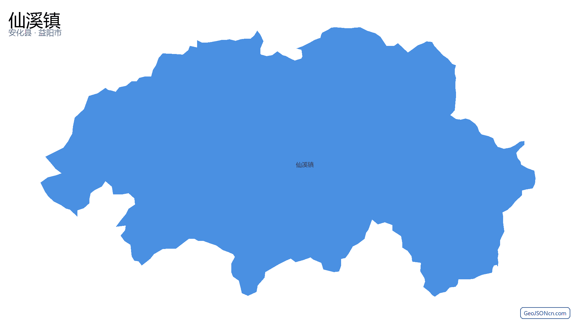 仙溪镇行政区划边界地图（安化县·益阳市）,提供GeoJSON、SHP矢量边界数据下载及高清地图大图(PNG/JPG) - GeoJSONcn.com