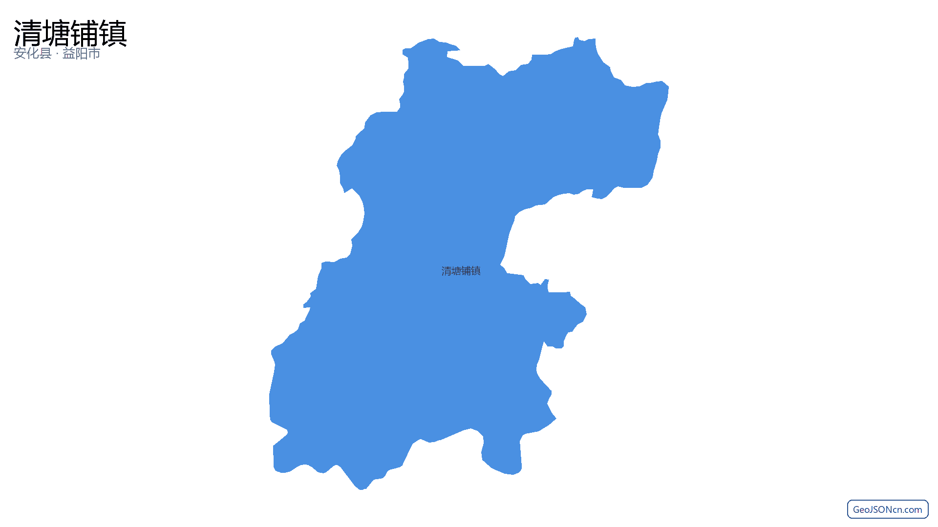 清塘铺镇行政区划边界地图（安化县·益阳市）,提供GeoJSON、SHP矢量边界数据下载及高清地图大图(PNG/JPG) - GeoJSONcn.com